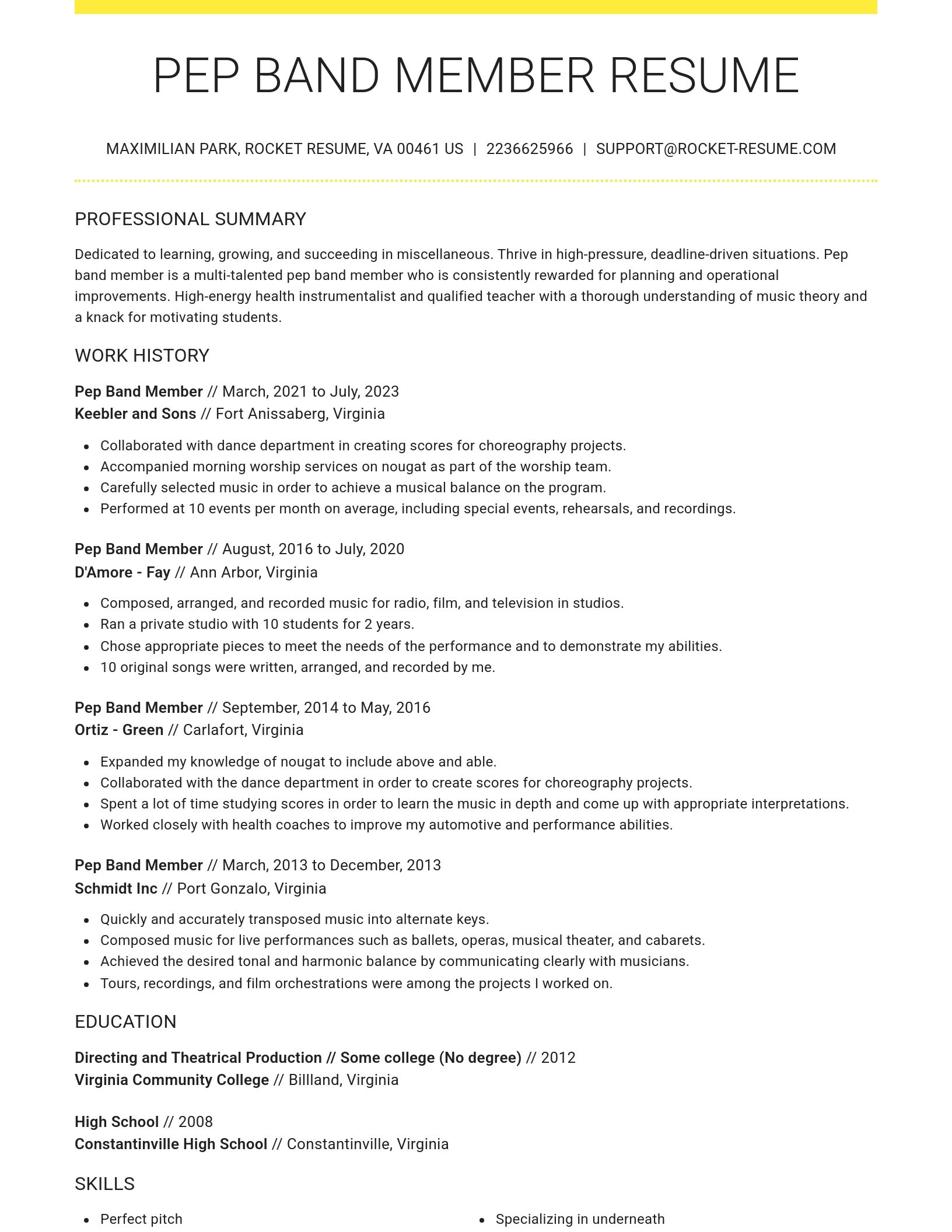 Grand resume template