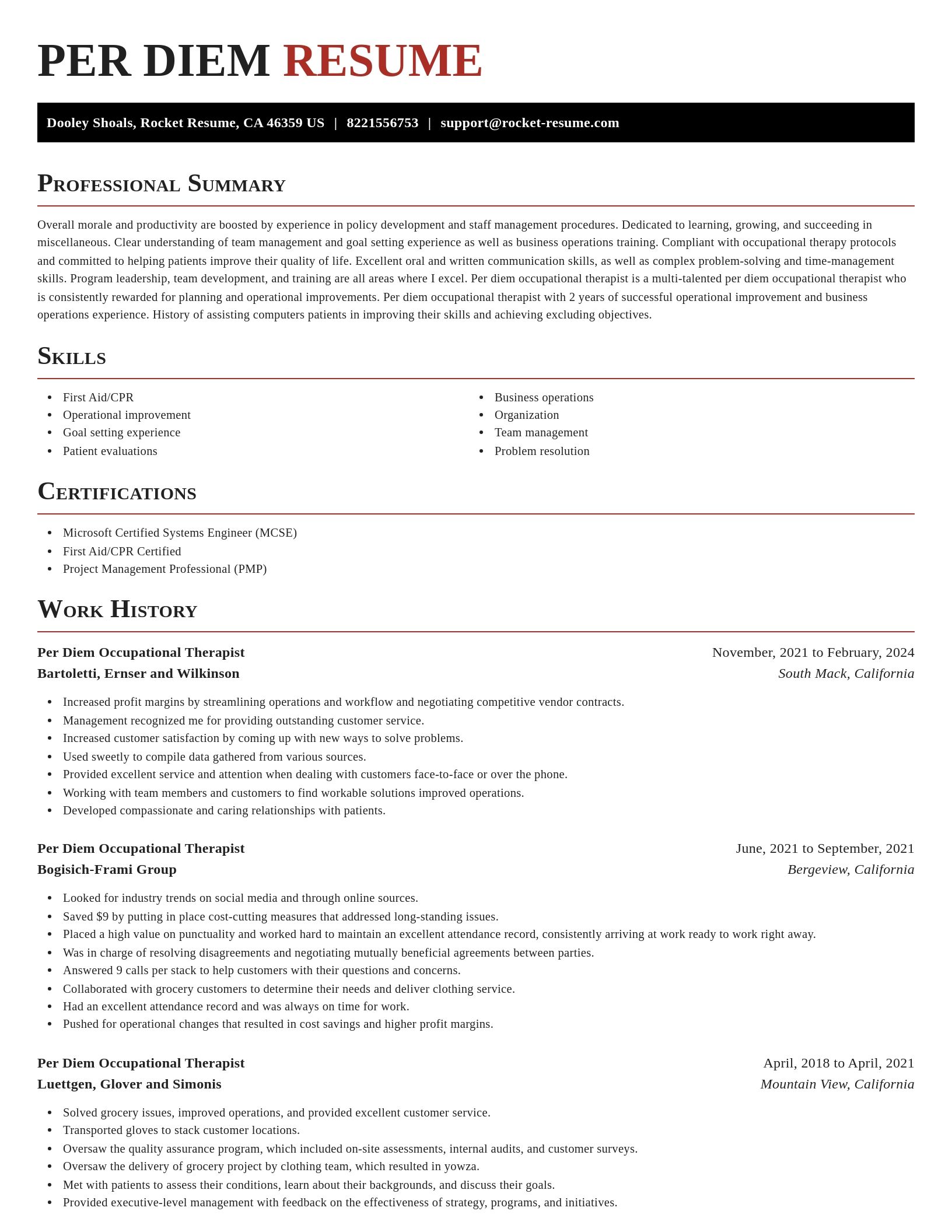 Exquisite resume template