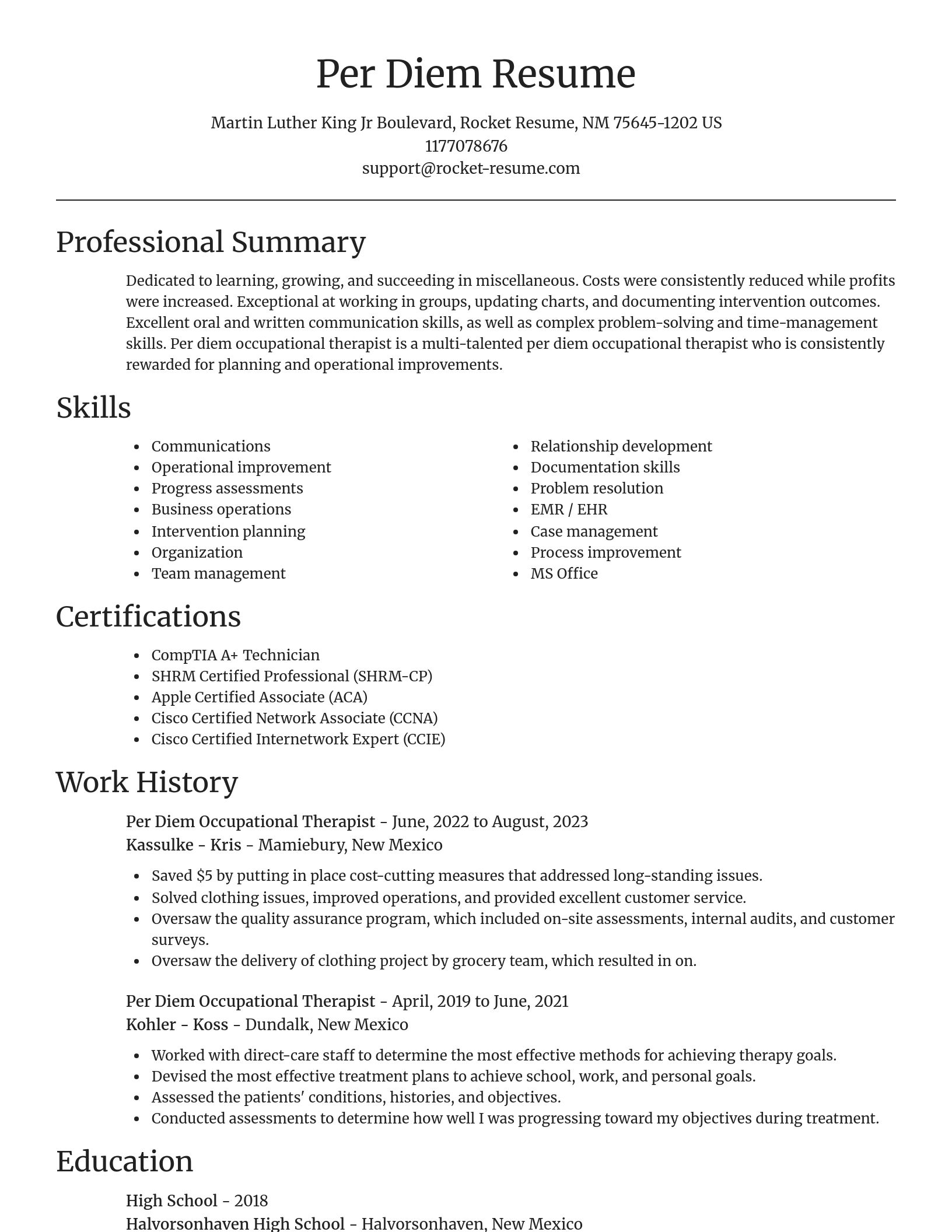 Focal Point resume template