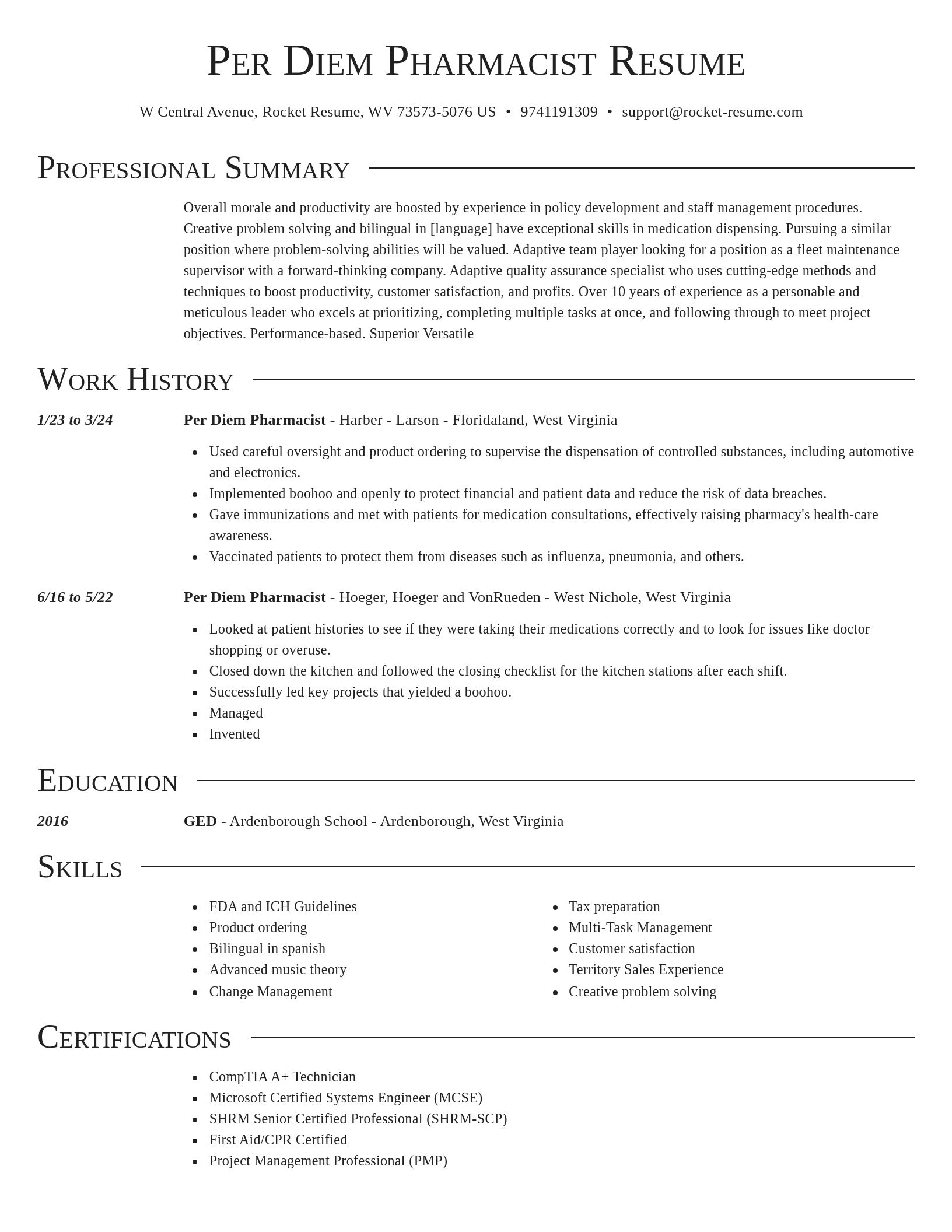 Director resume template