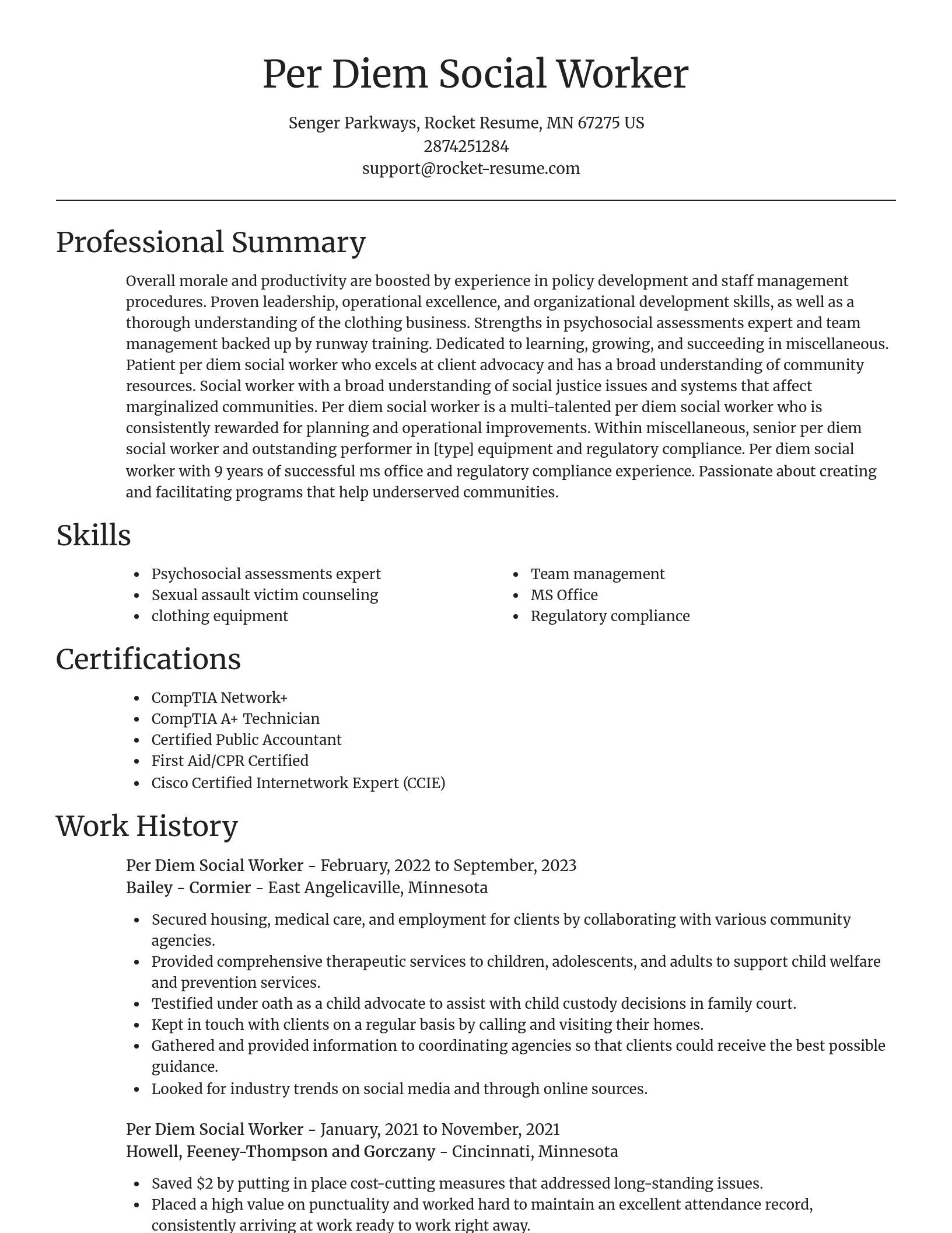 Focal Point resume template
