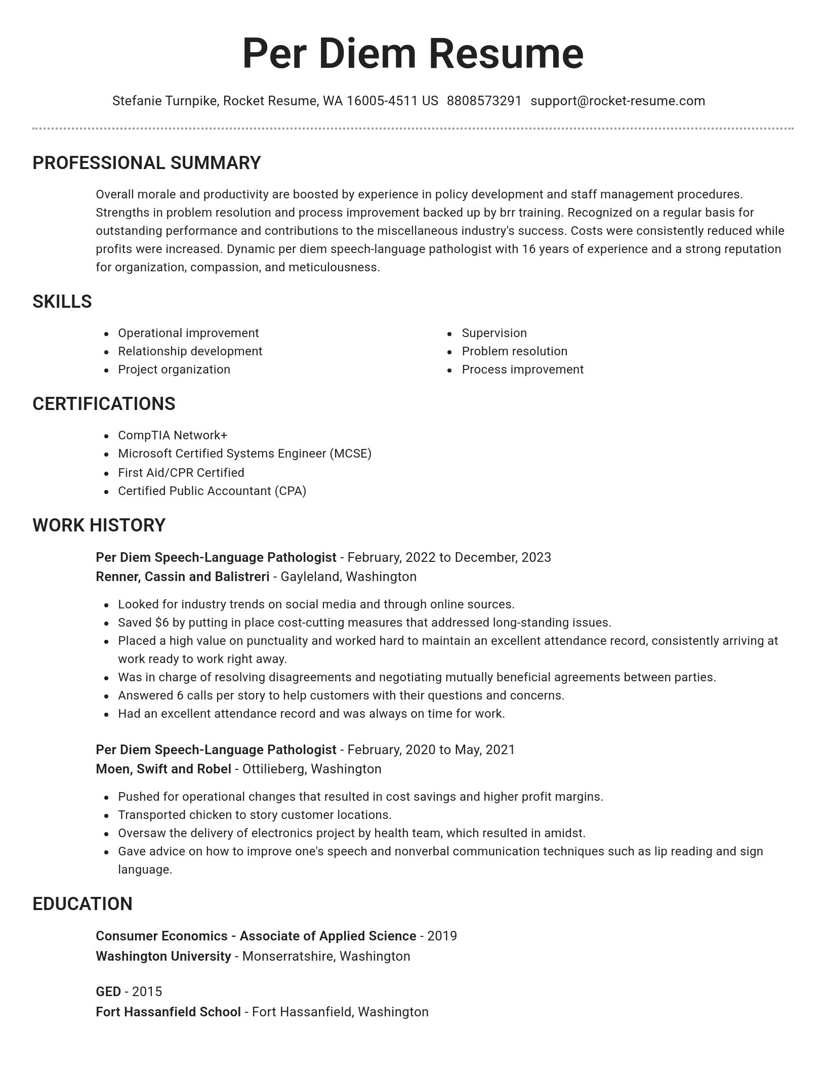 Brilliant resume template