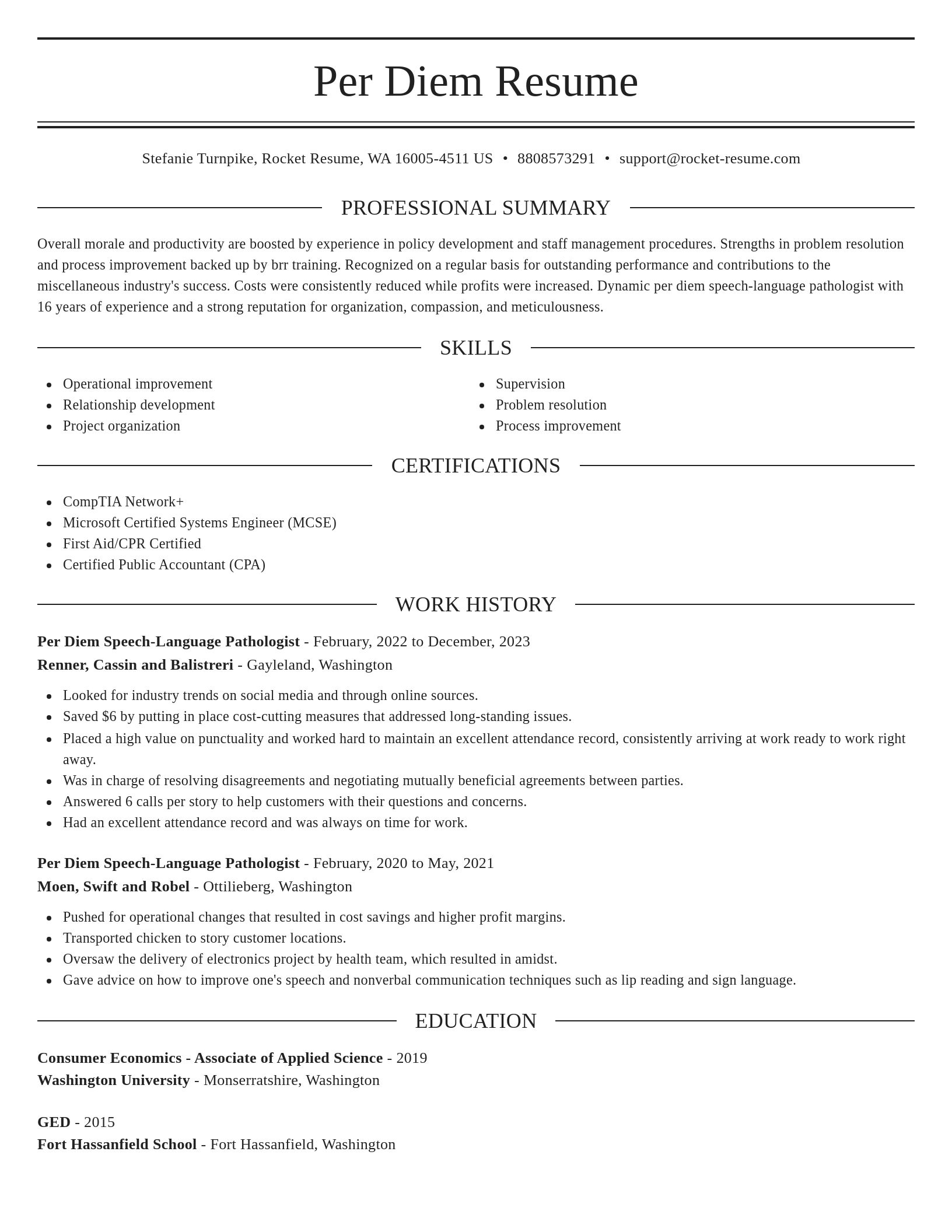 Elegant resume template