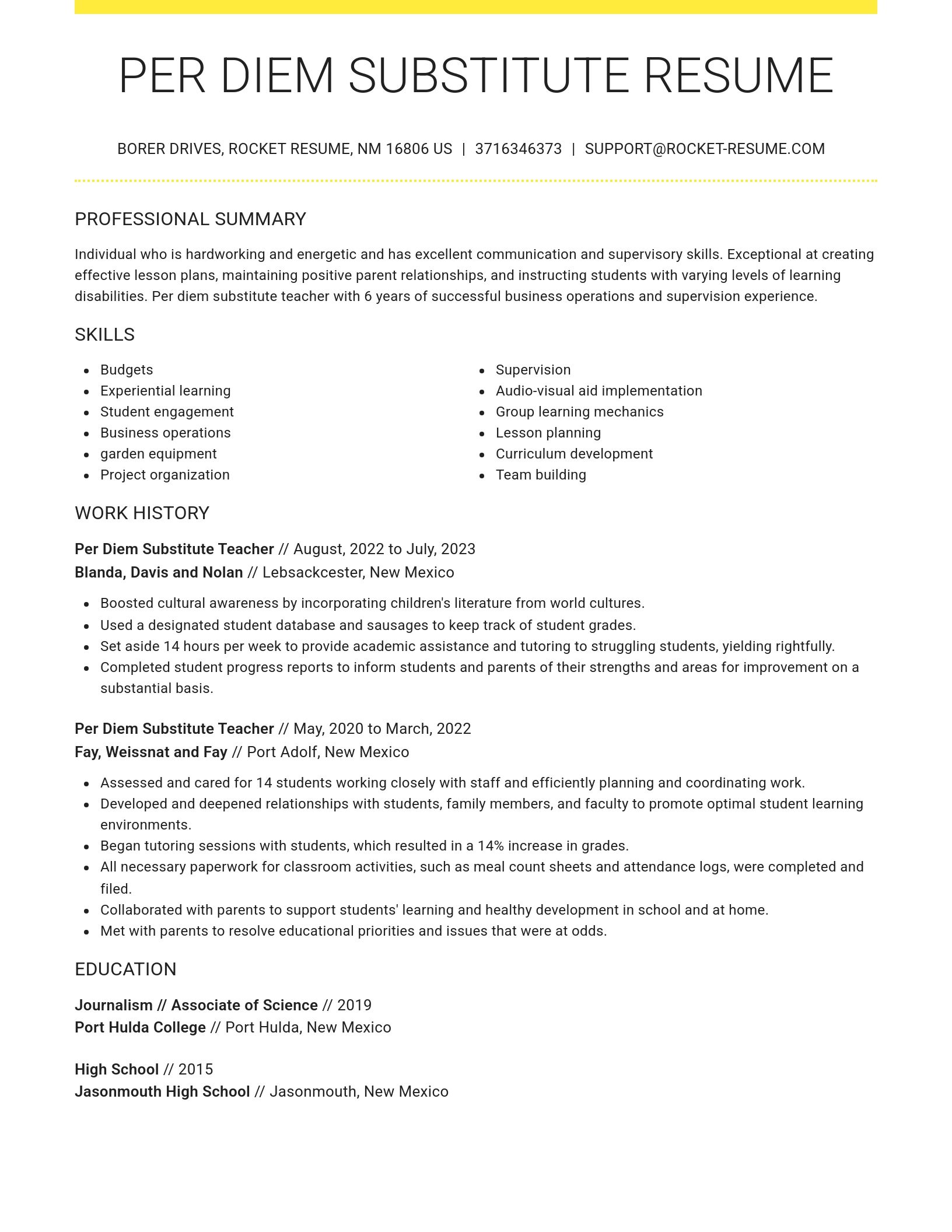Grand resume template