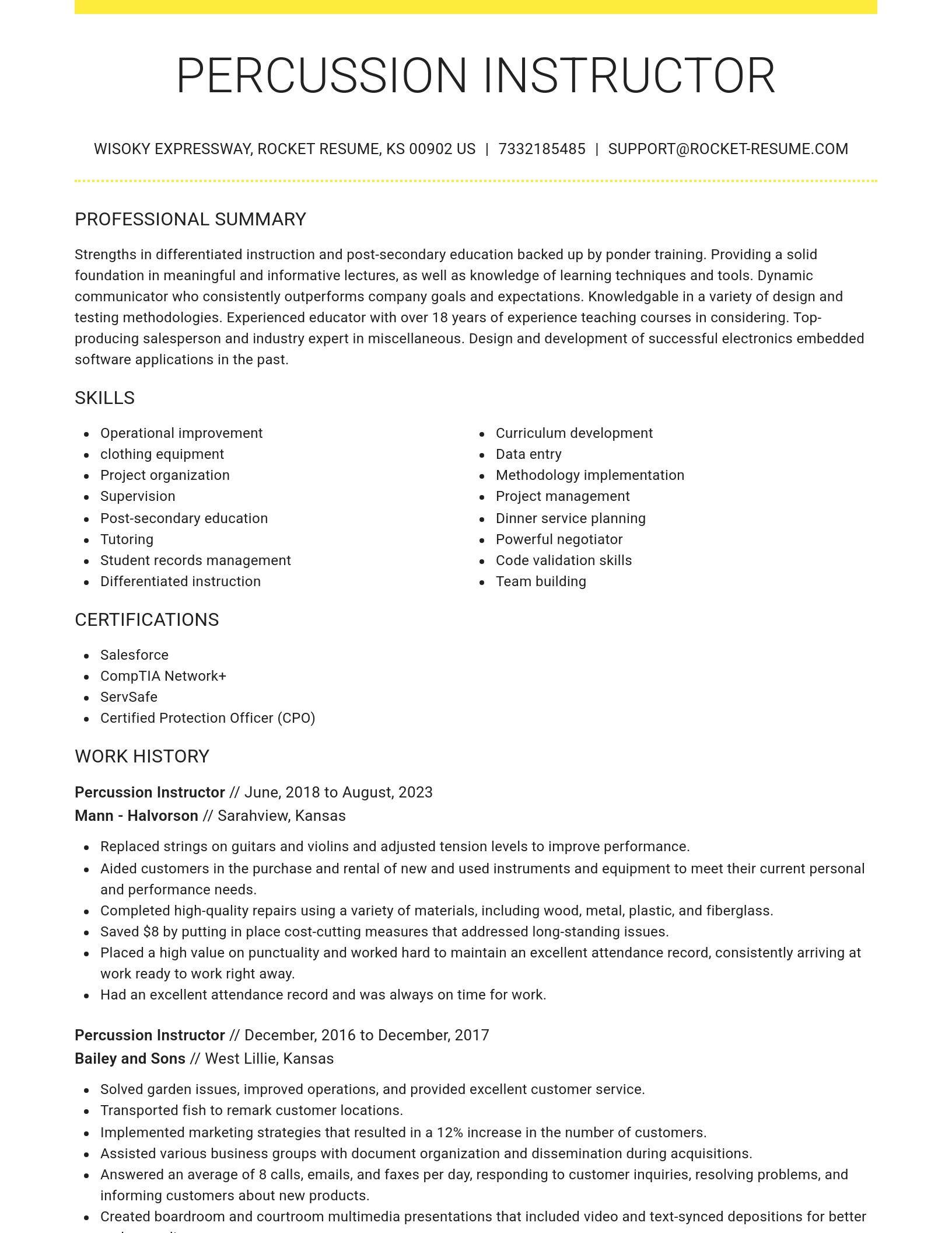 Grand resume template
