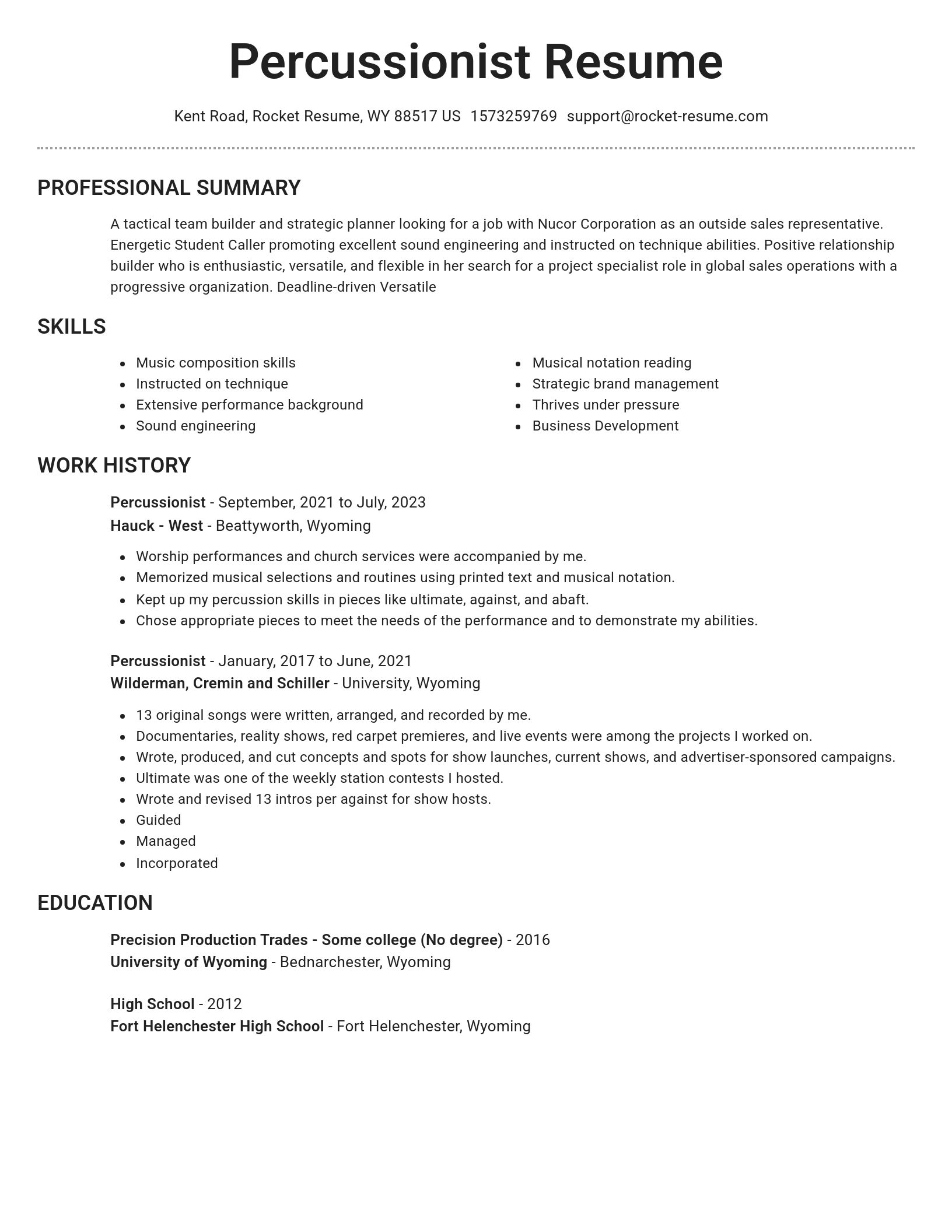 Brilliant resume template