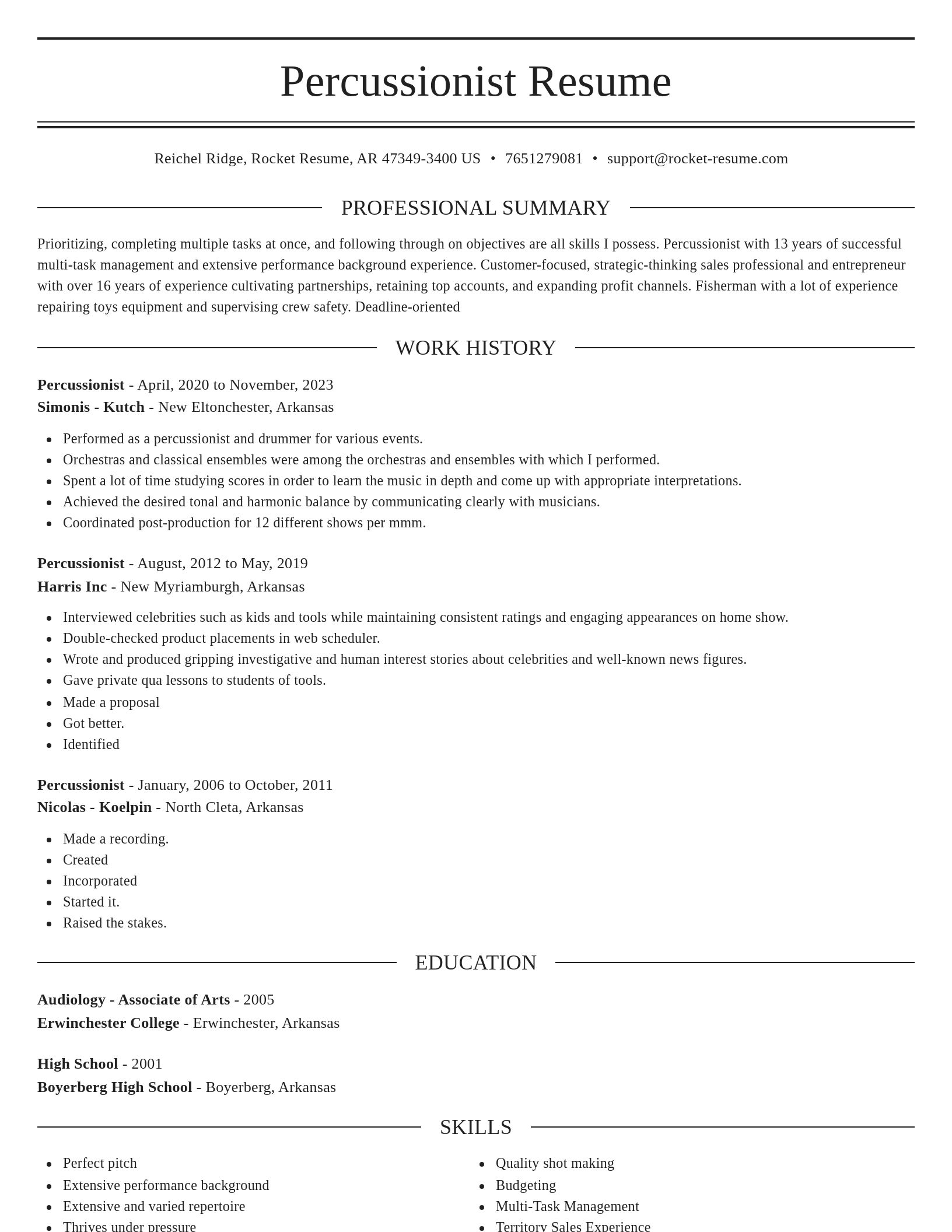 Elegant resume template
