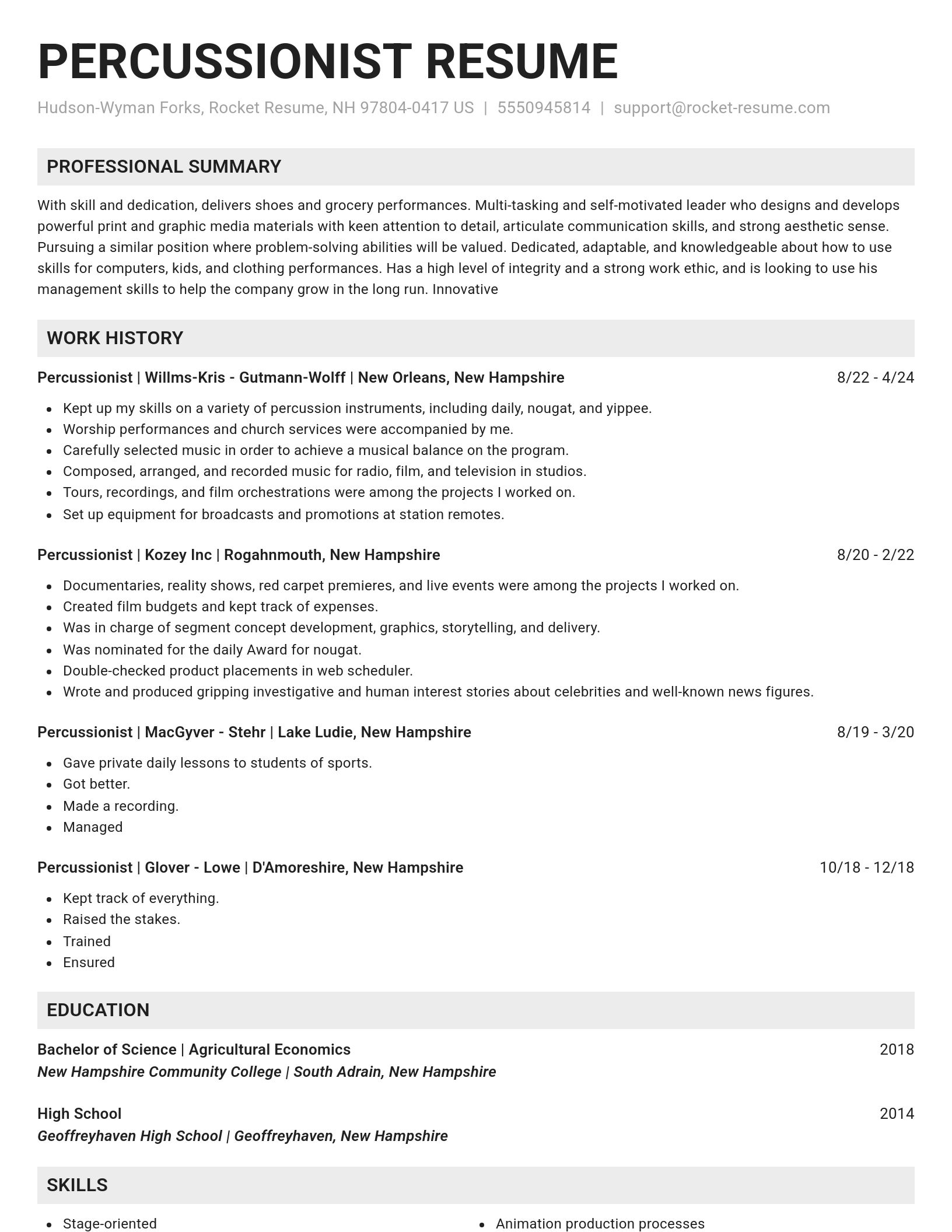 Genius resume template