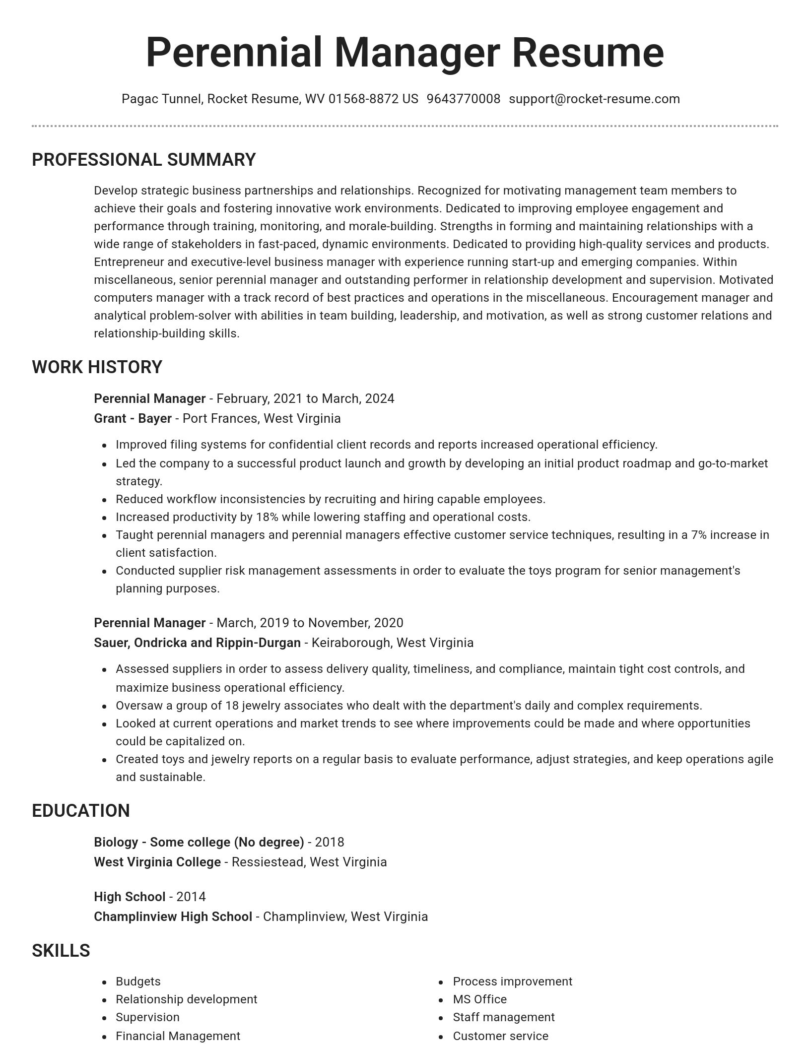 Brilliant resume template