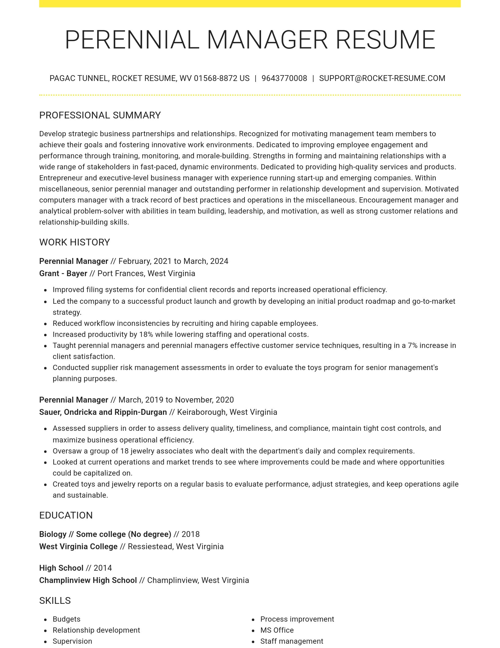Grand resume template