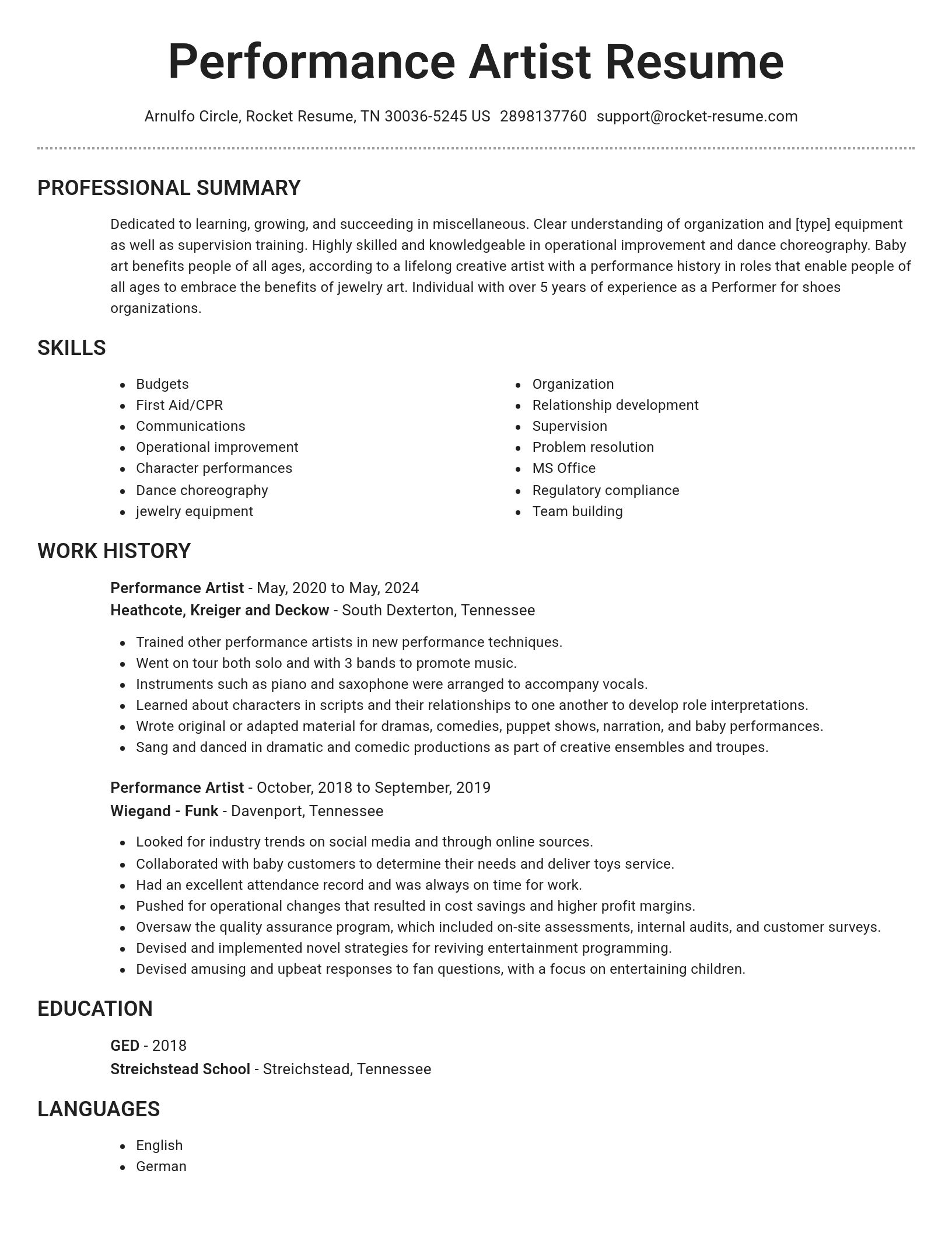 Brilliant resume template