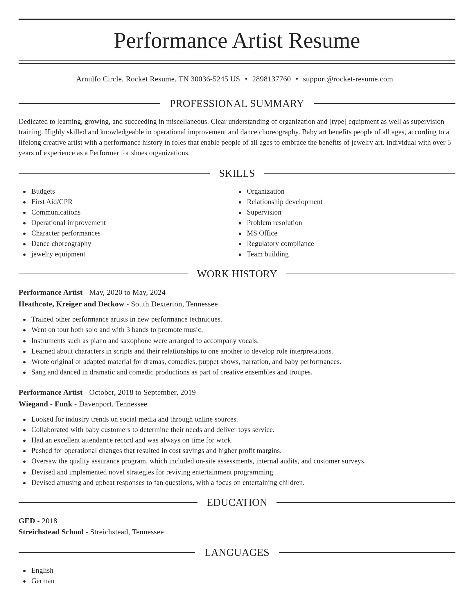 Elegant resume template