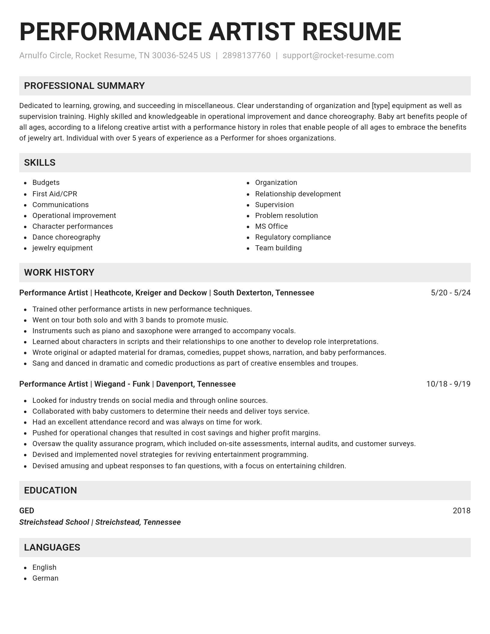 Genius resume template
