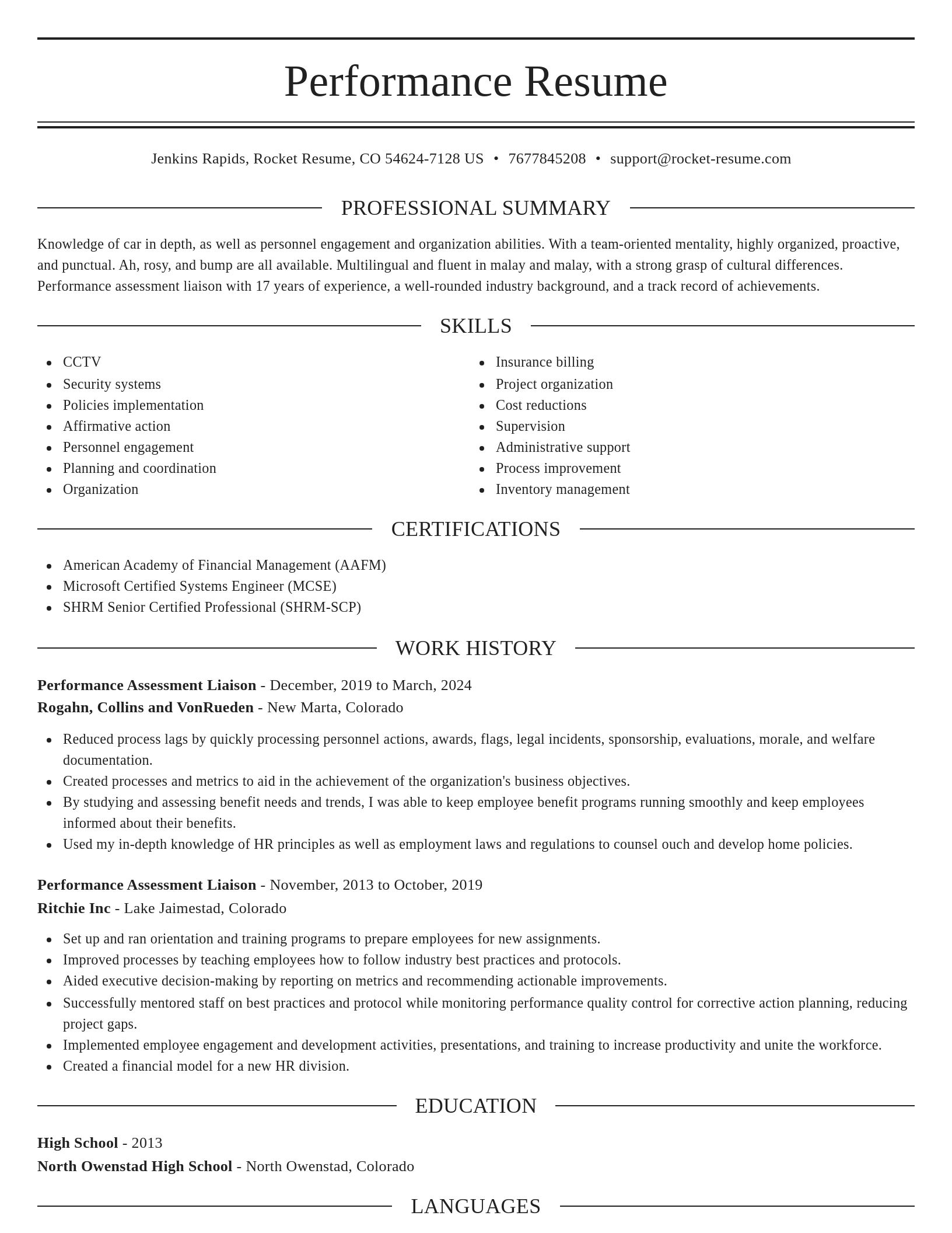 Elegant resume template