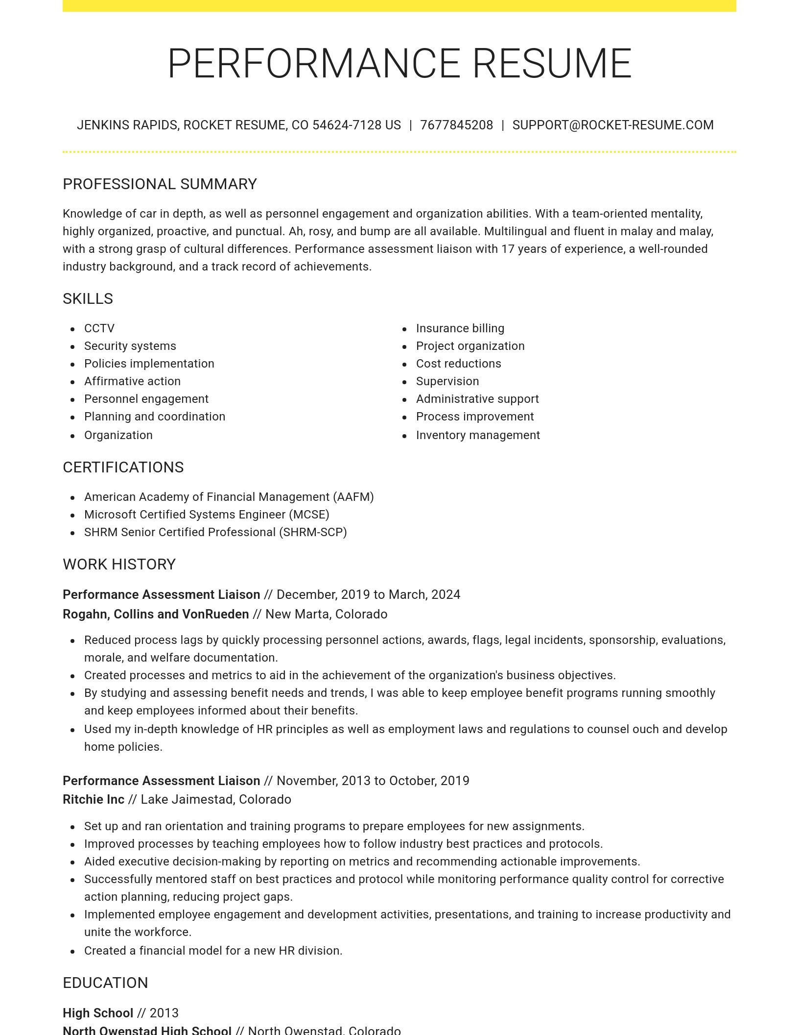 Grand resume template