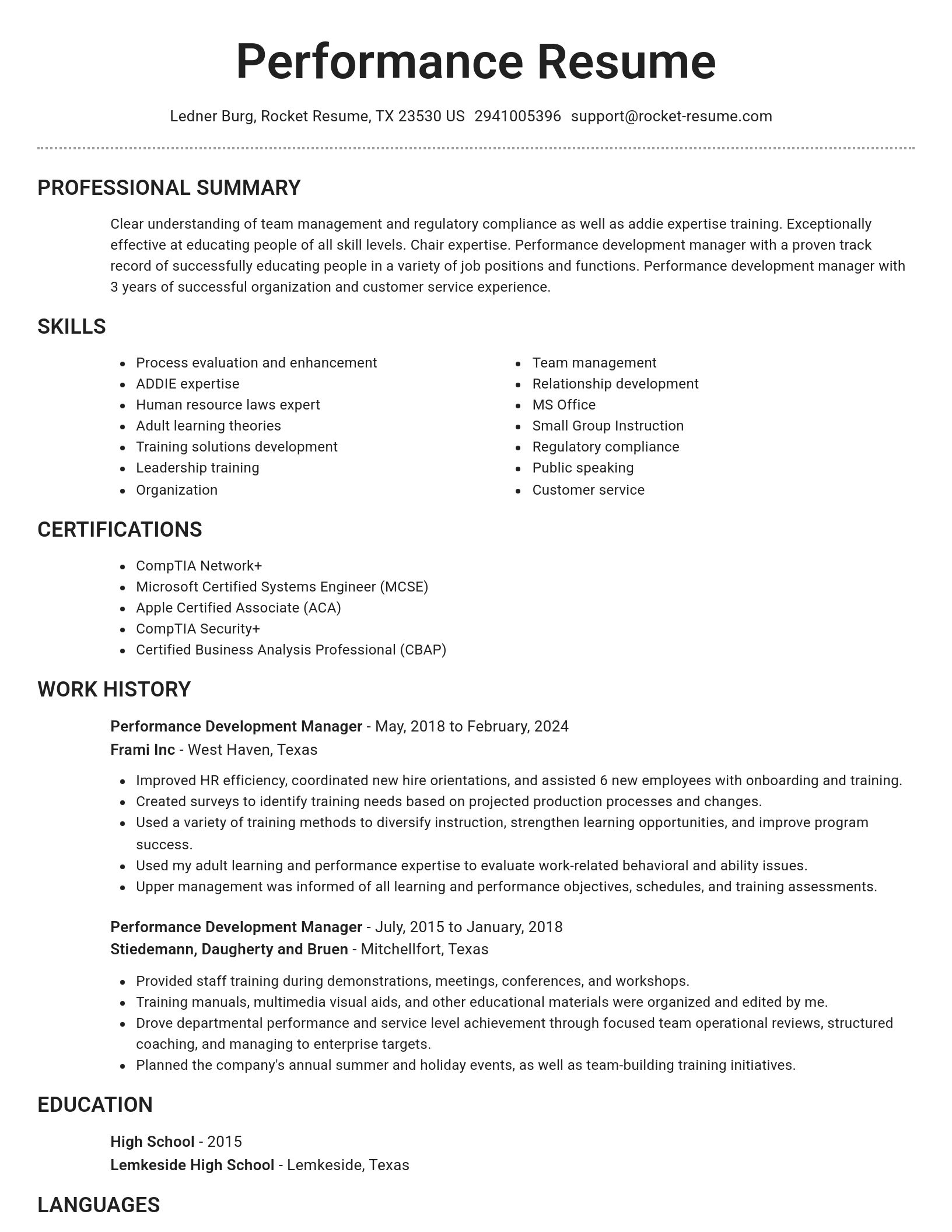 Brilliant resume template