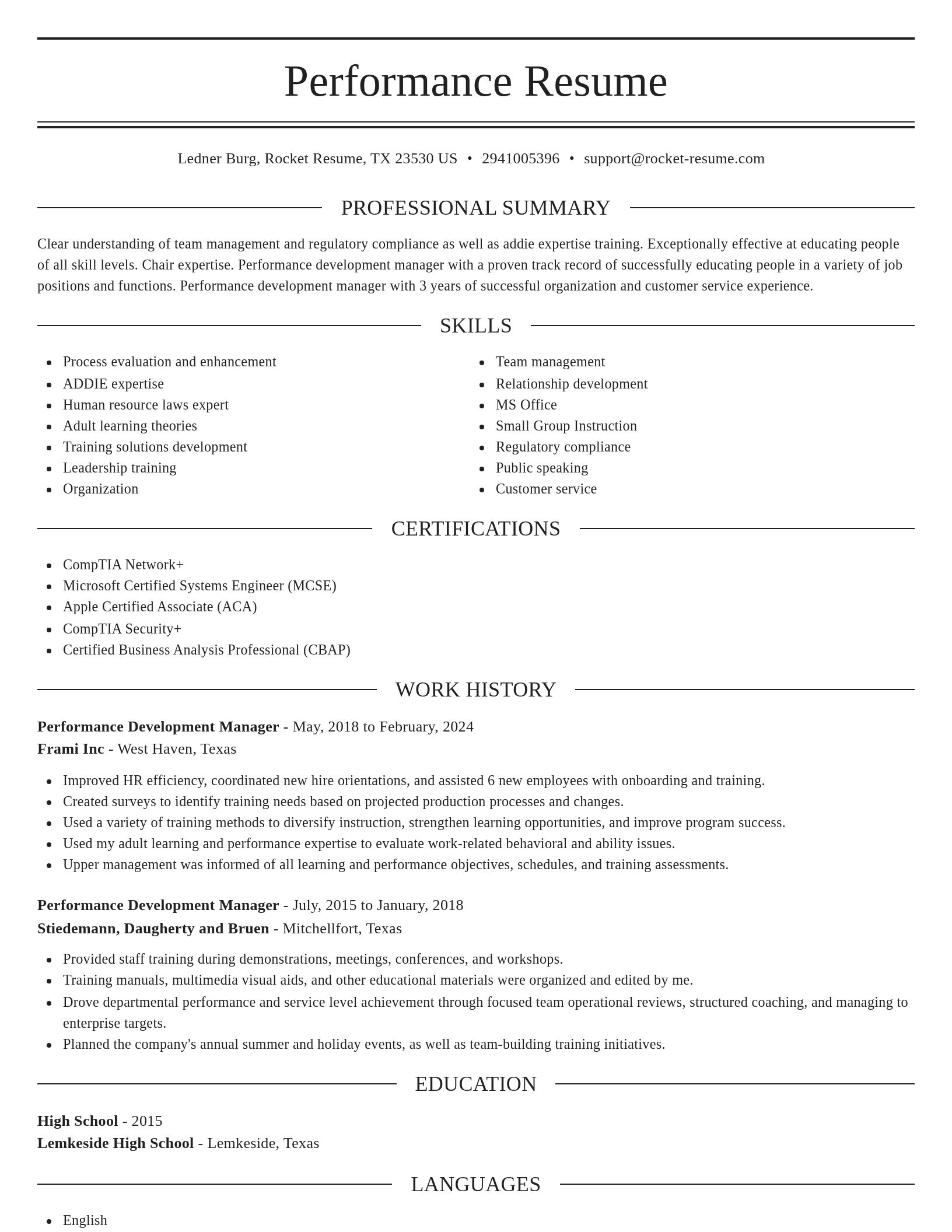 Elegant resume template