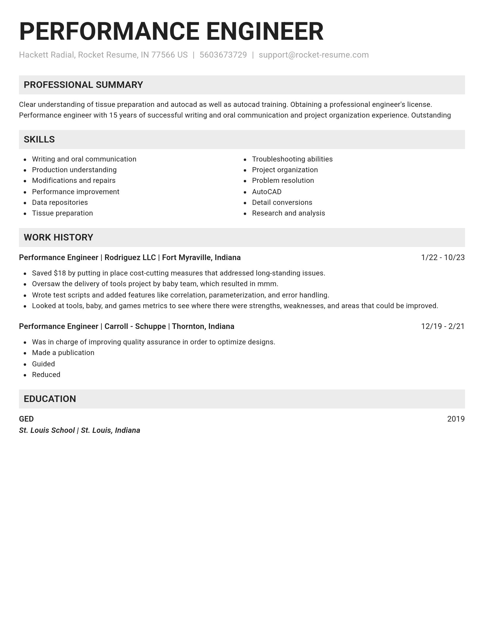 Genius resume template