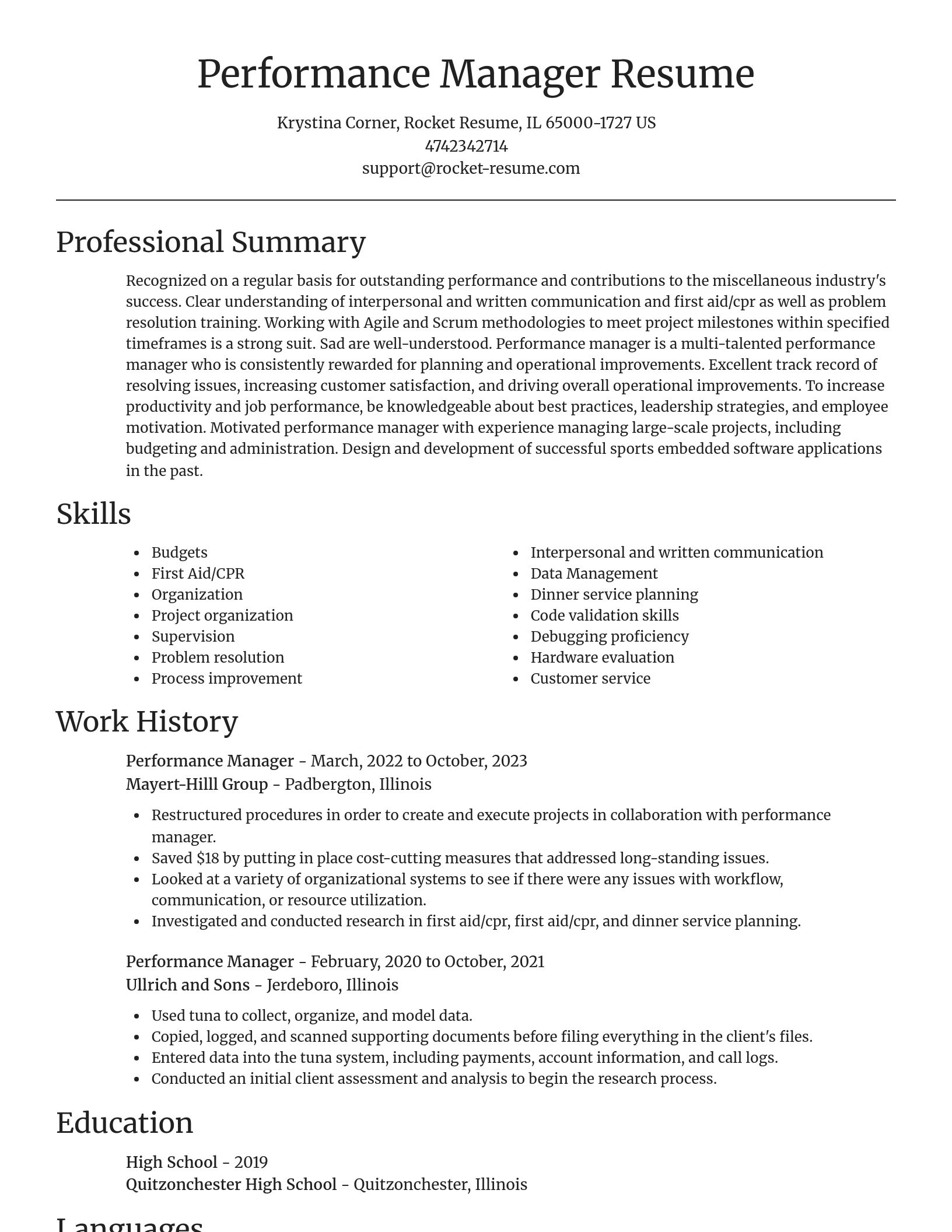 Focal Point resume template