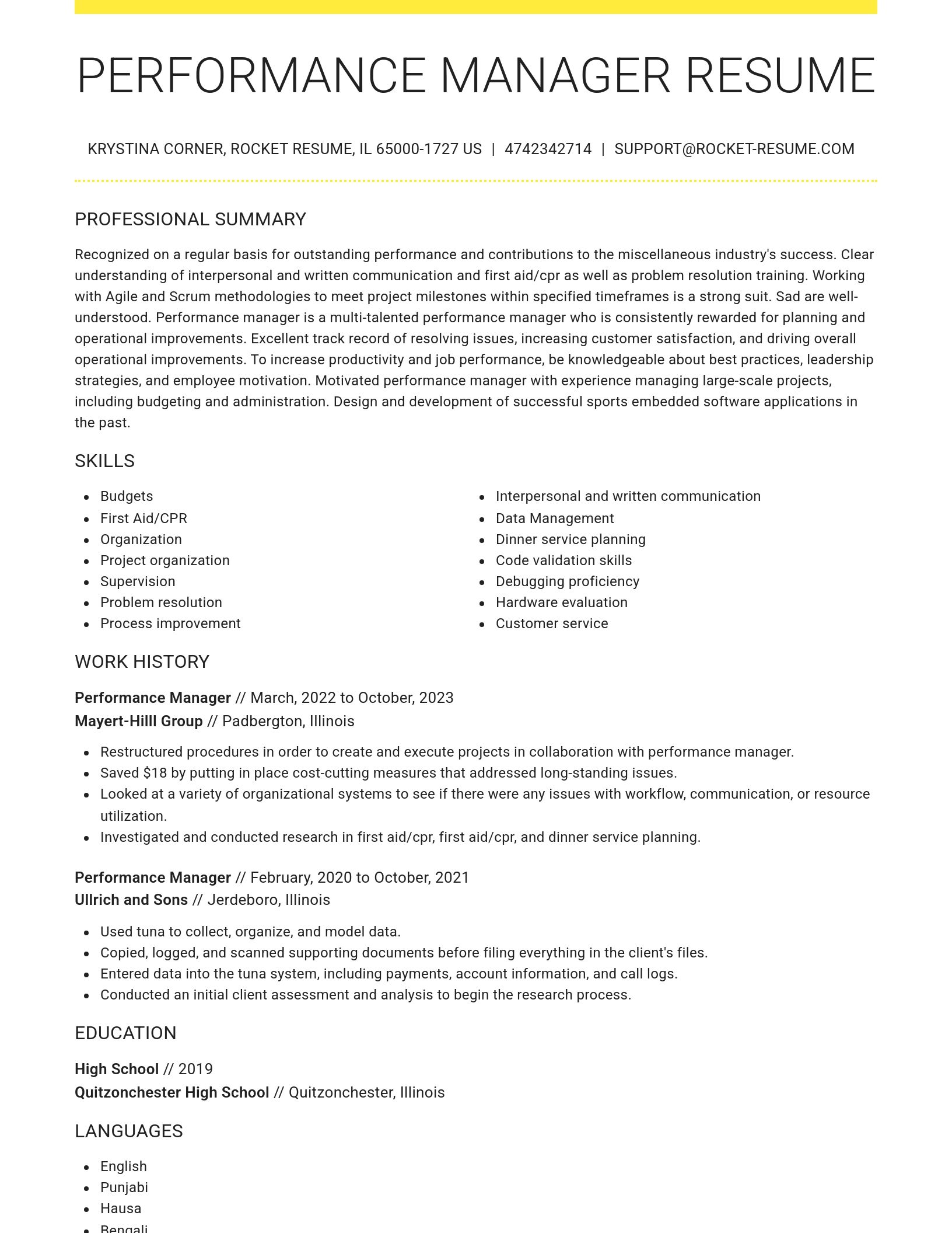 Grand resume template