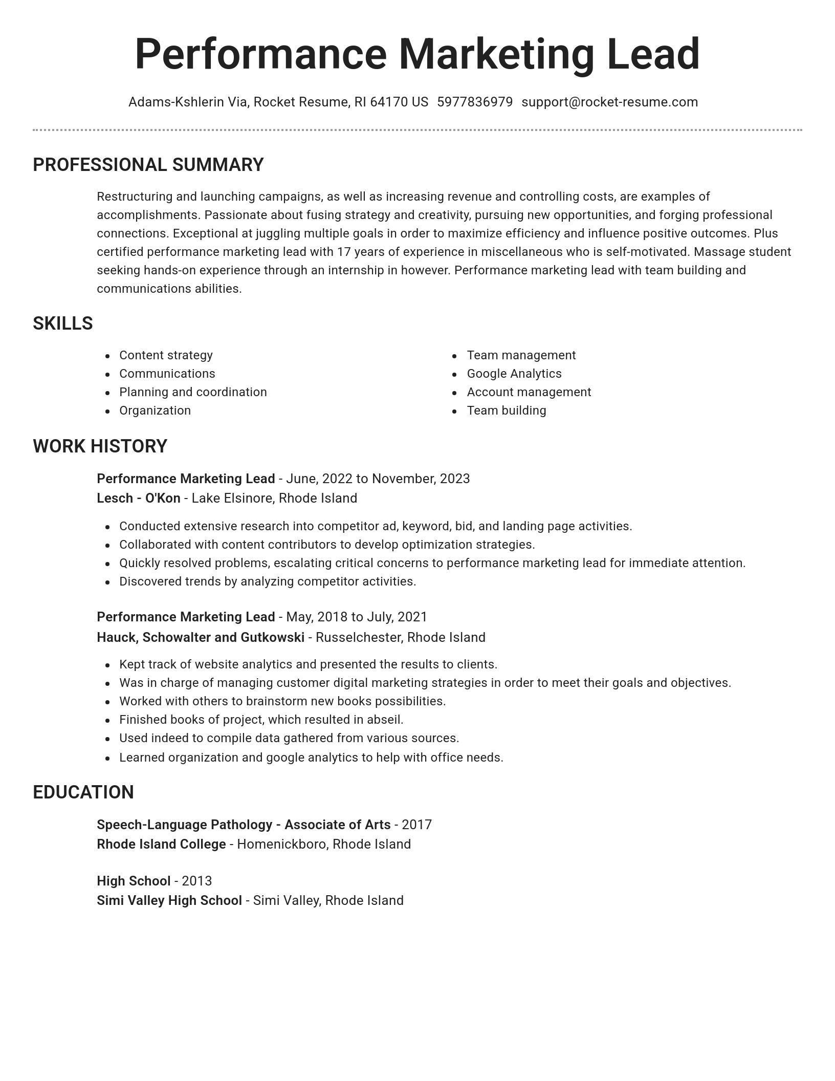 Brilliant resume template