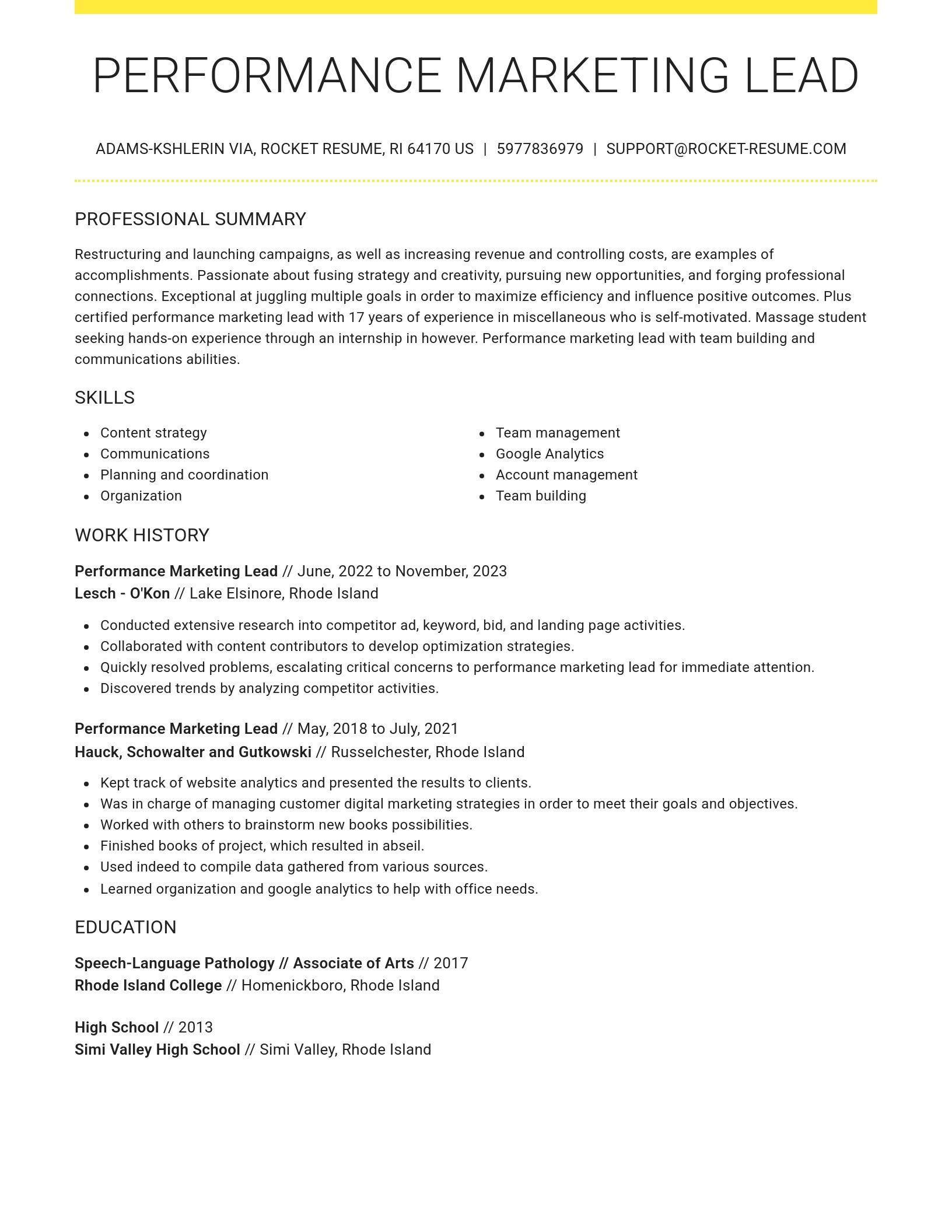 Grand resume template