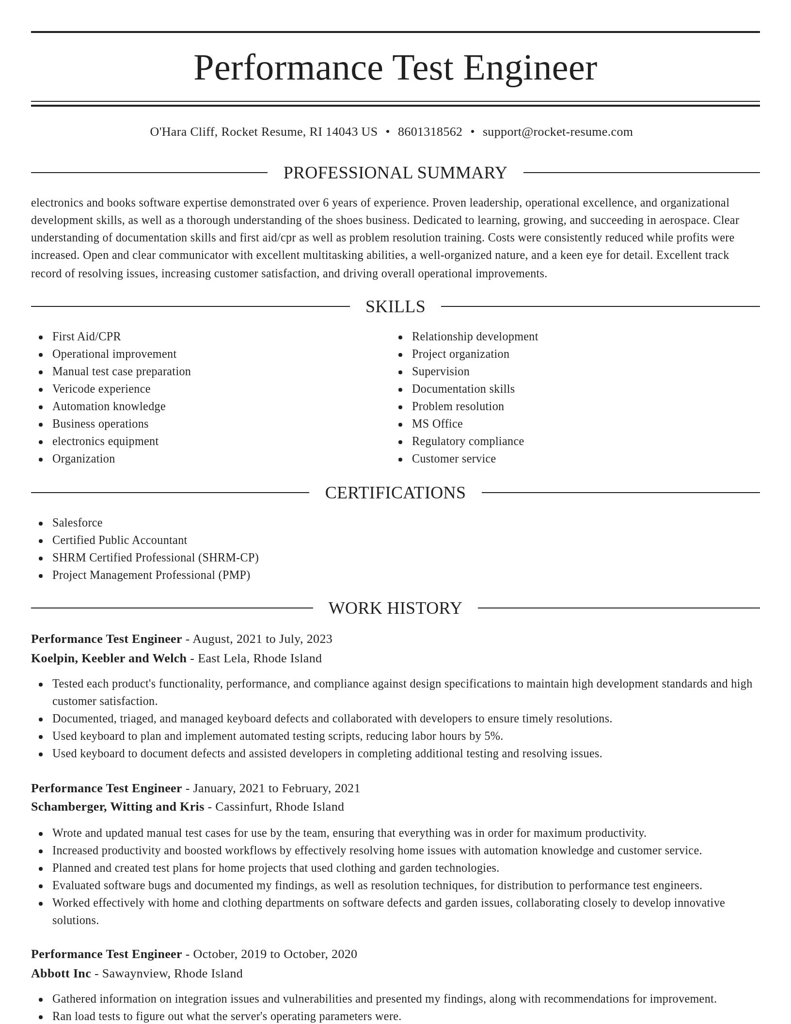 Elegant resume template