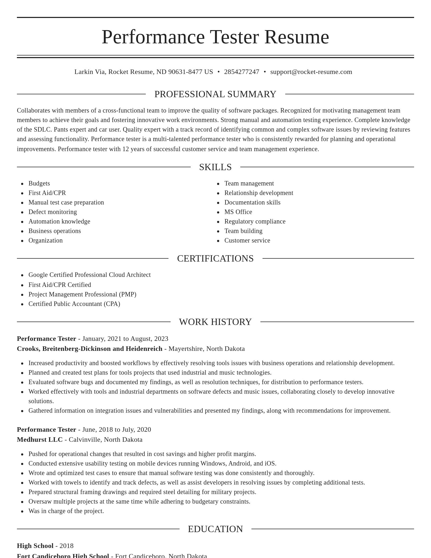 Elegant resume template