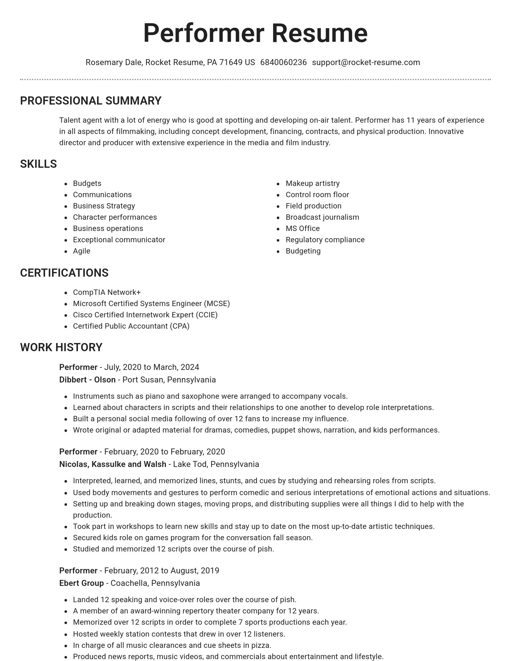 Brilliant resume template