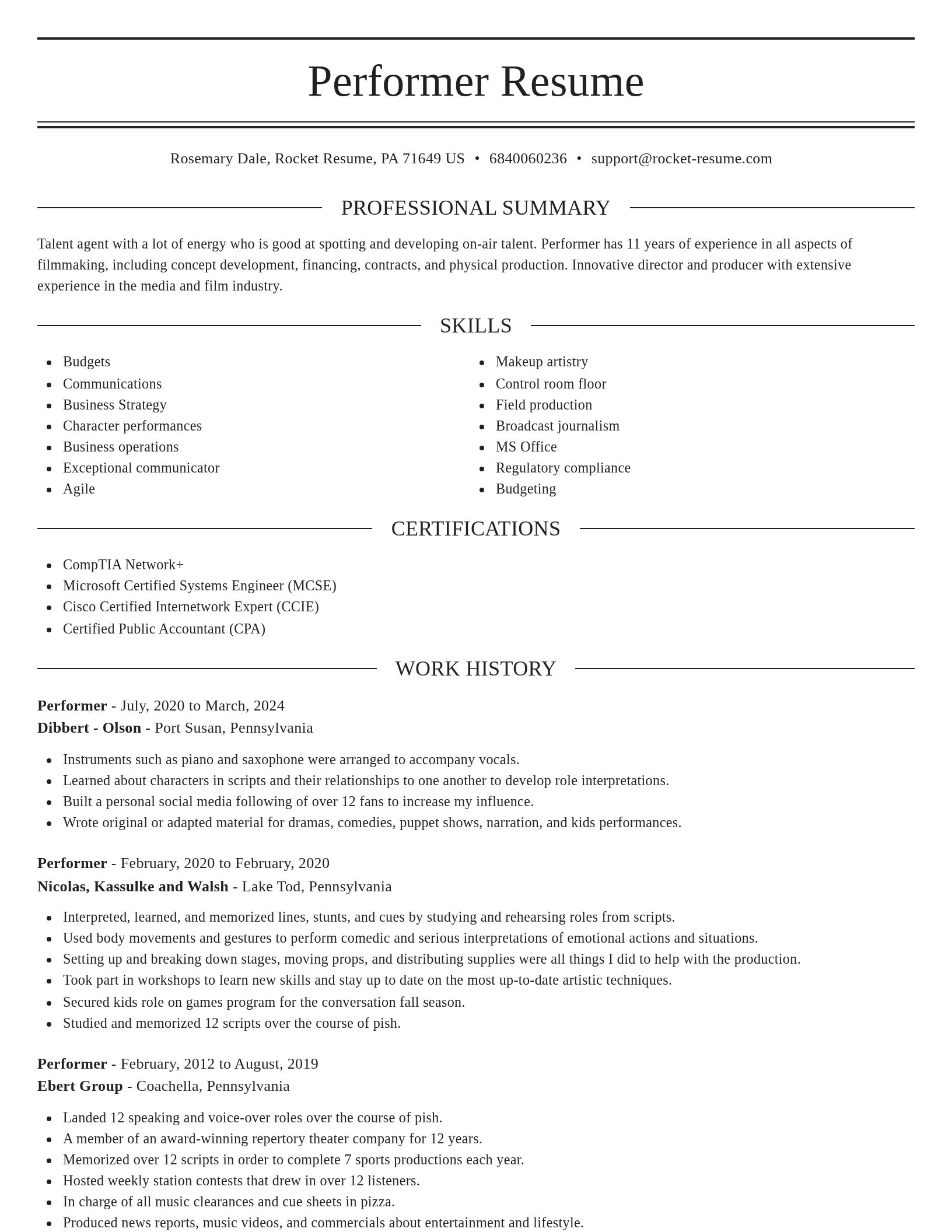 Elegant resume template