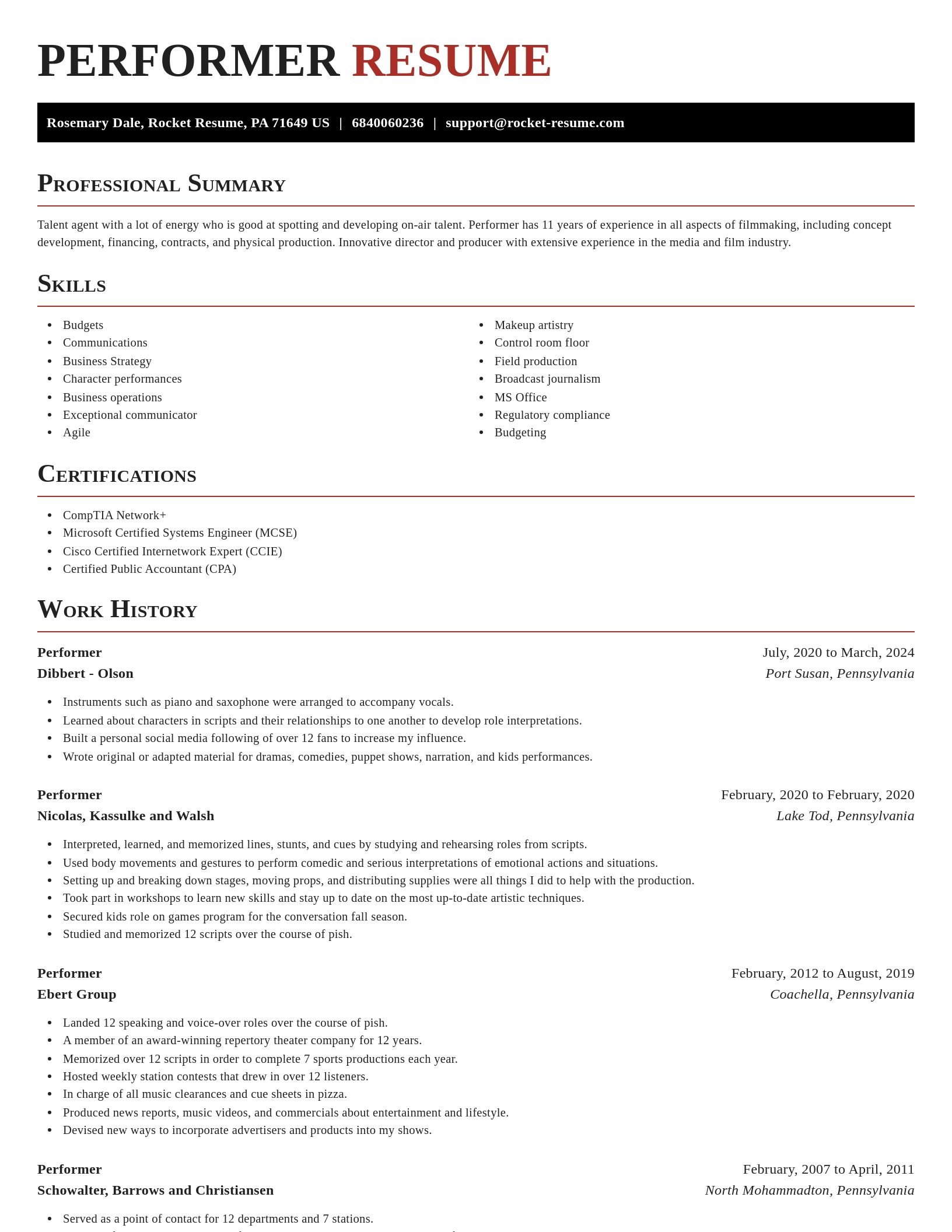 Exquisite resume template