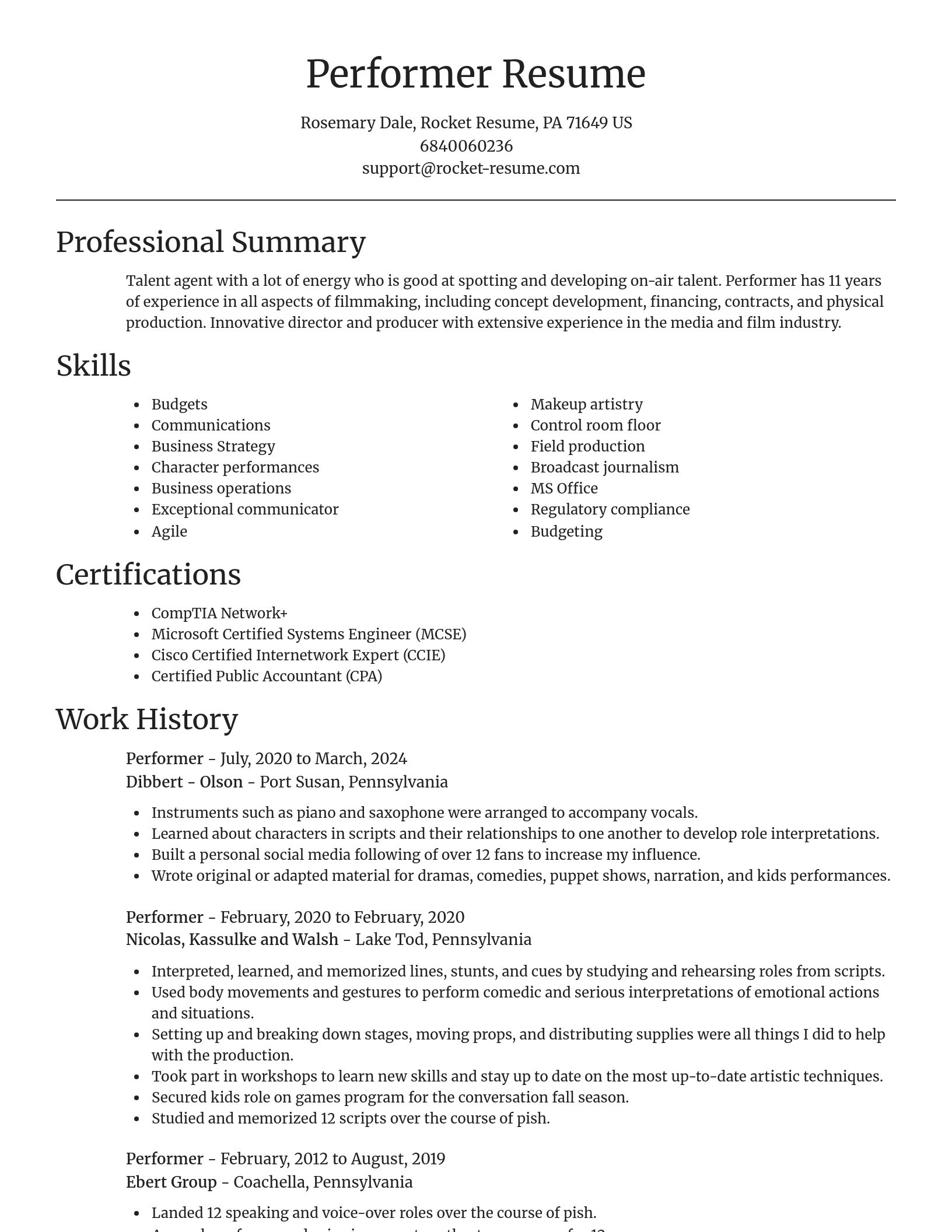 Focal Point resume template