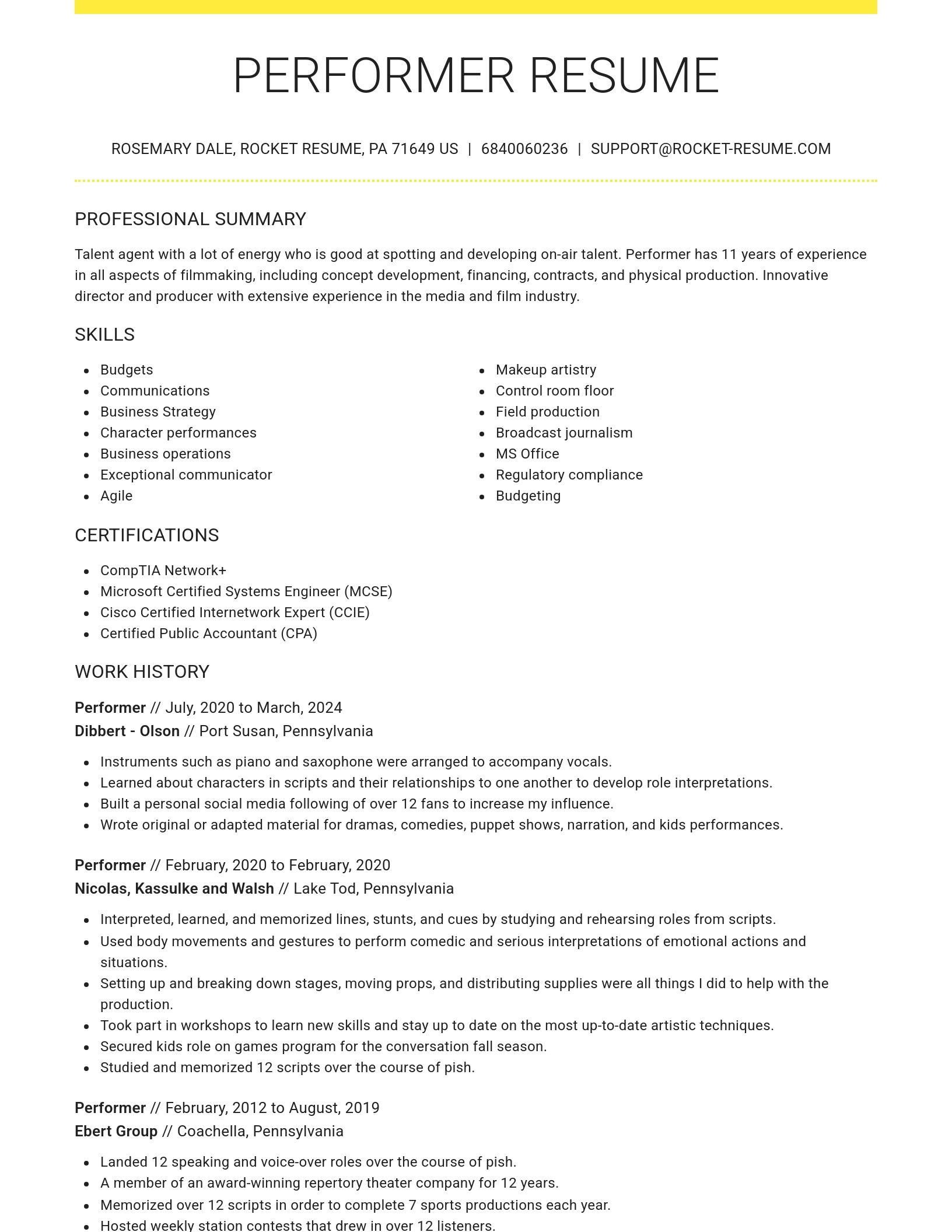 Grand resume template