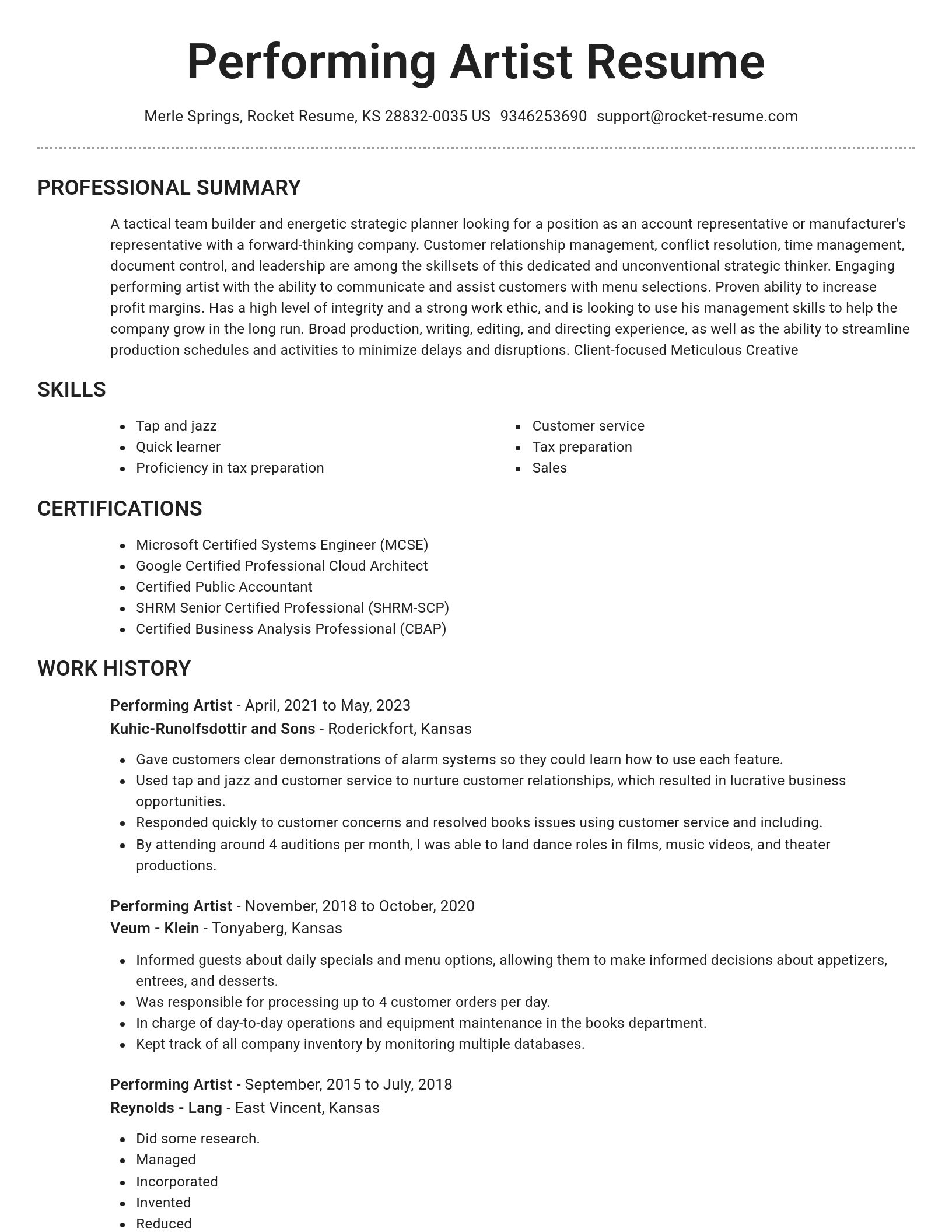 Brilliant resume template