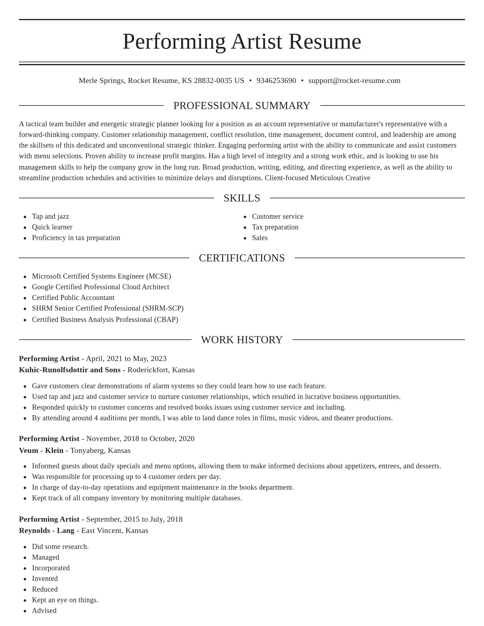 Elegant resume template