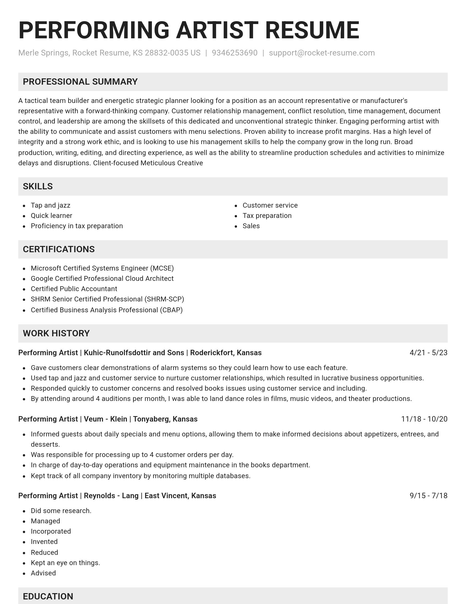 Genius resume template