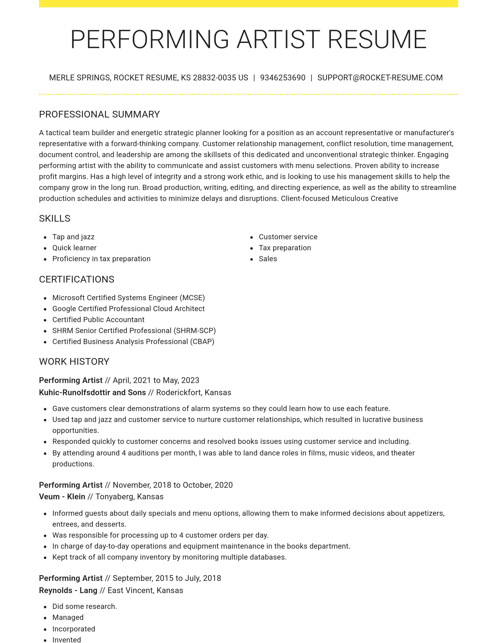 Grand resume template