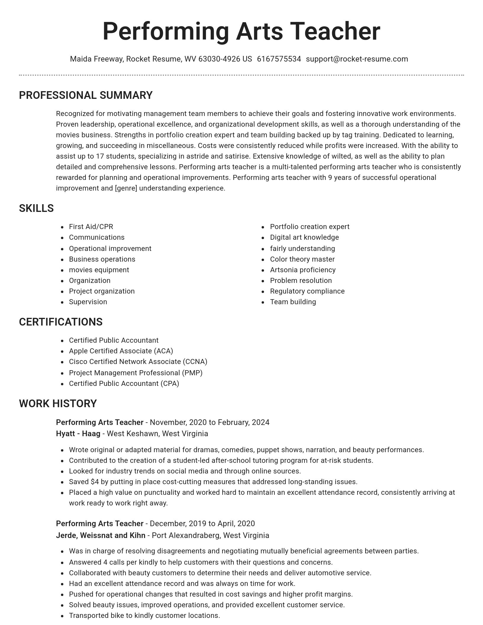 Brilliant resume template