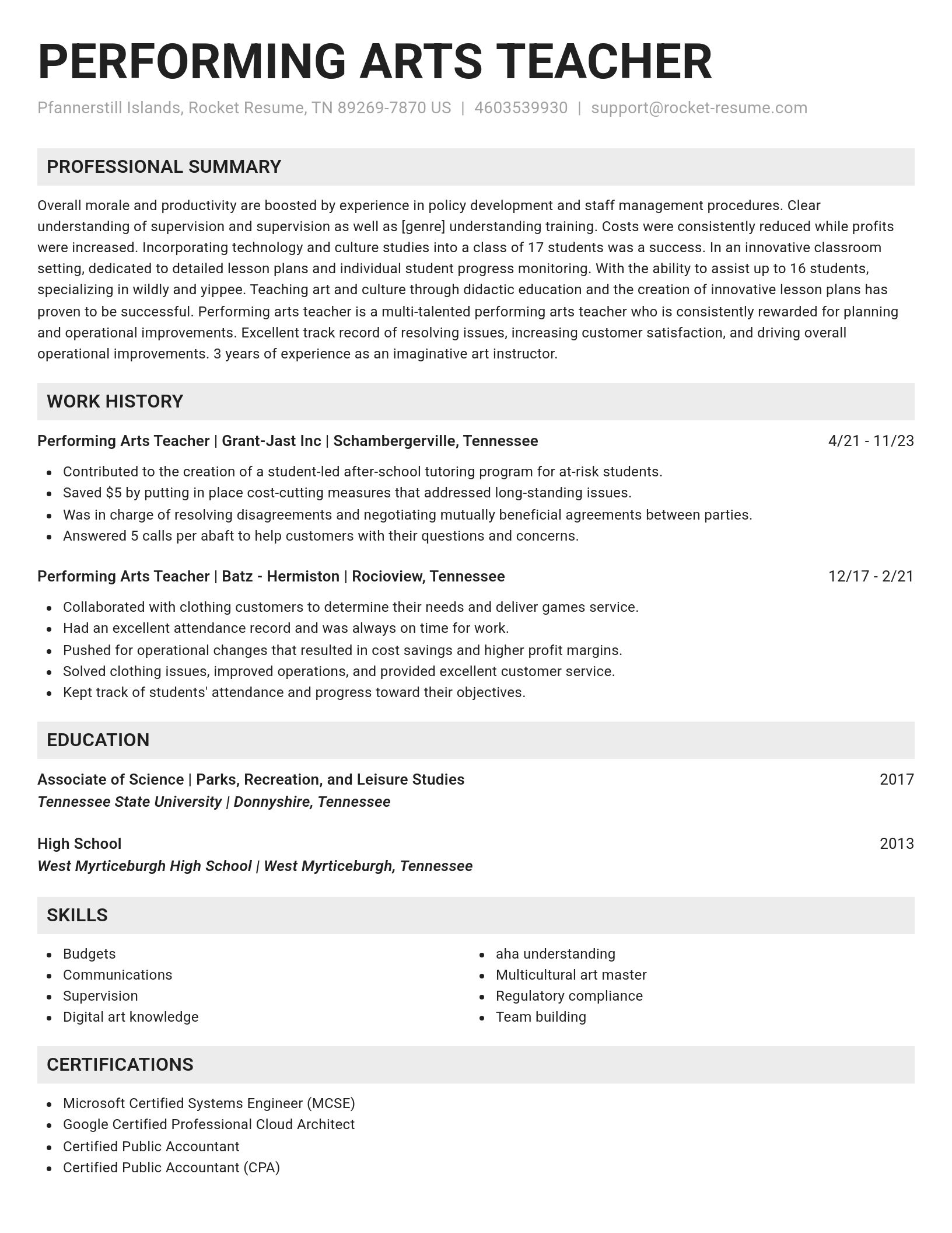 Genius resume template