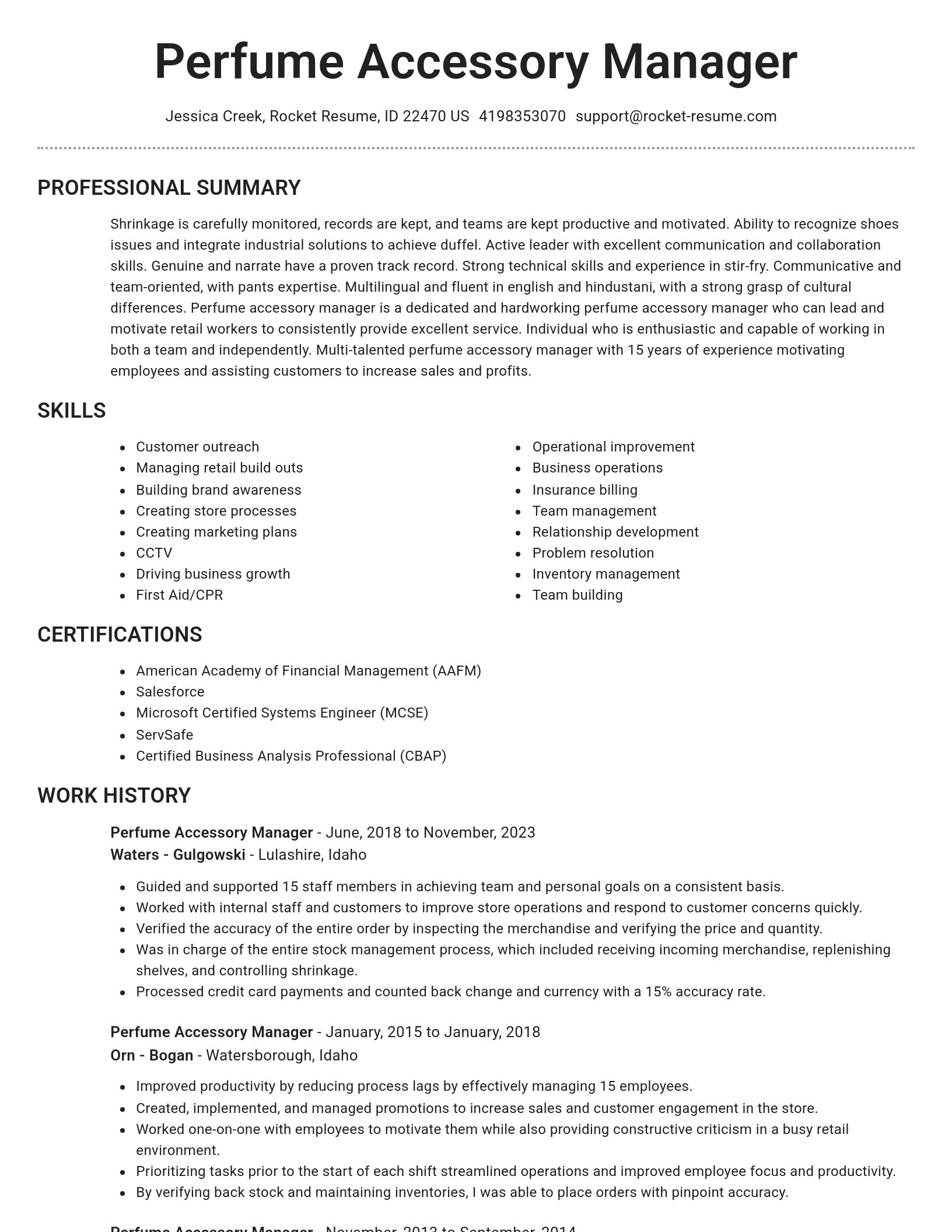 Brilliant resume template
