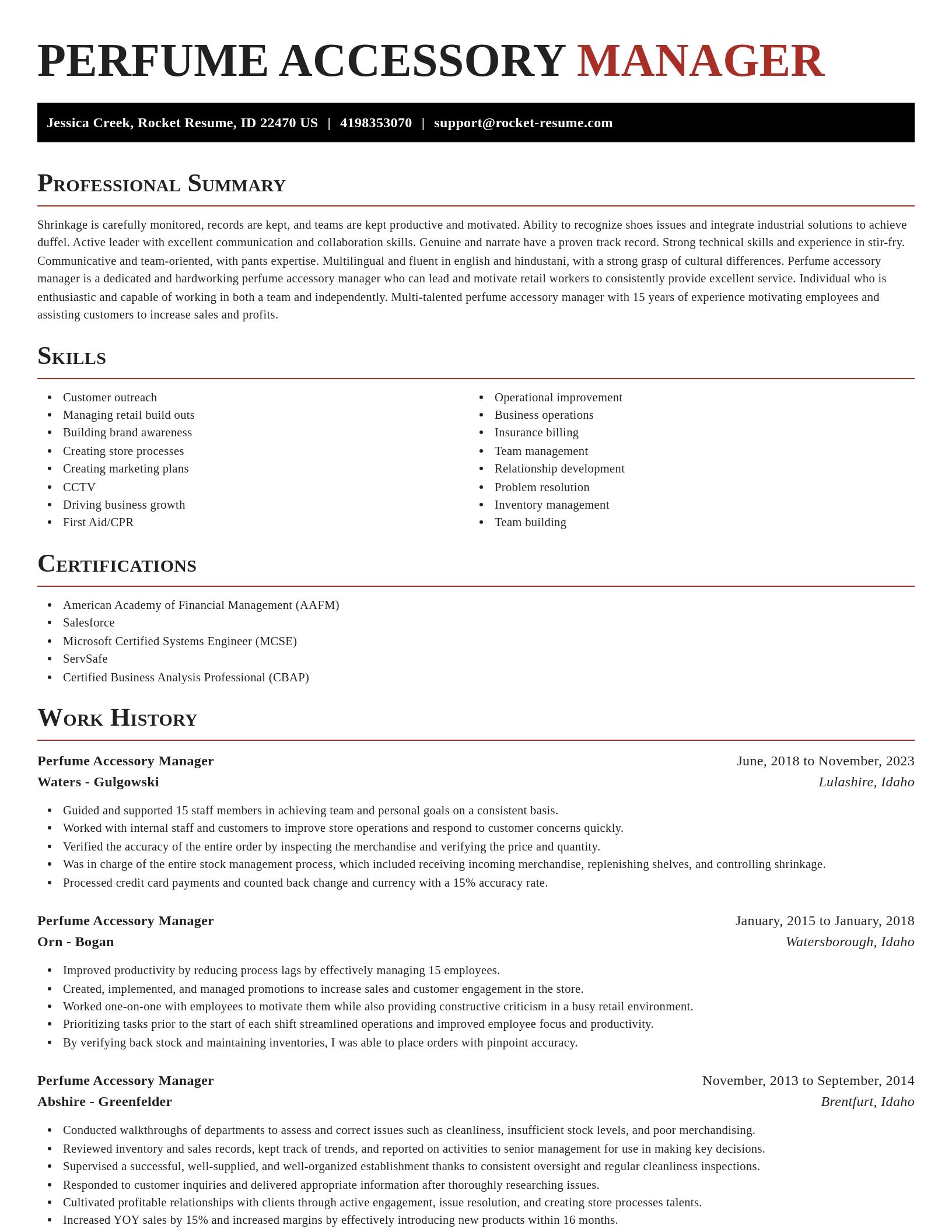 Exquisite resume template