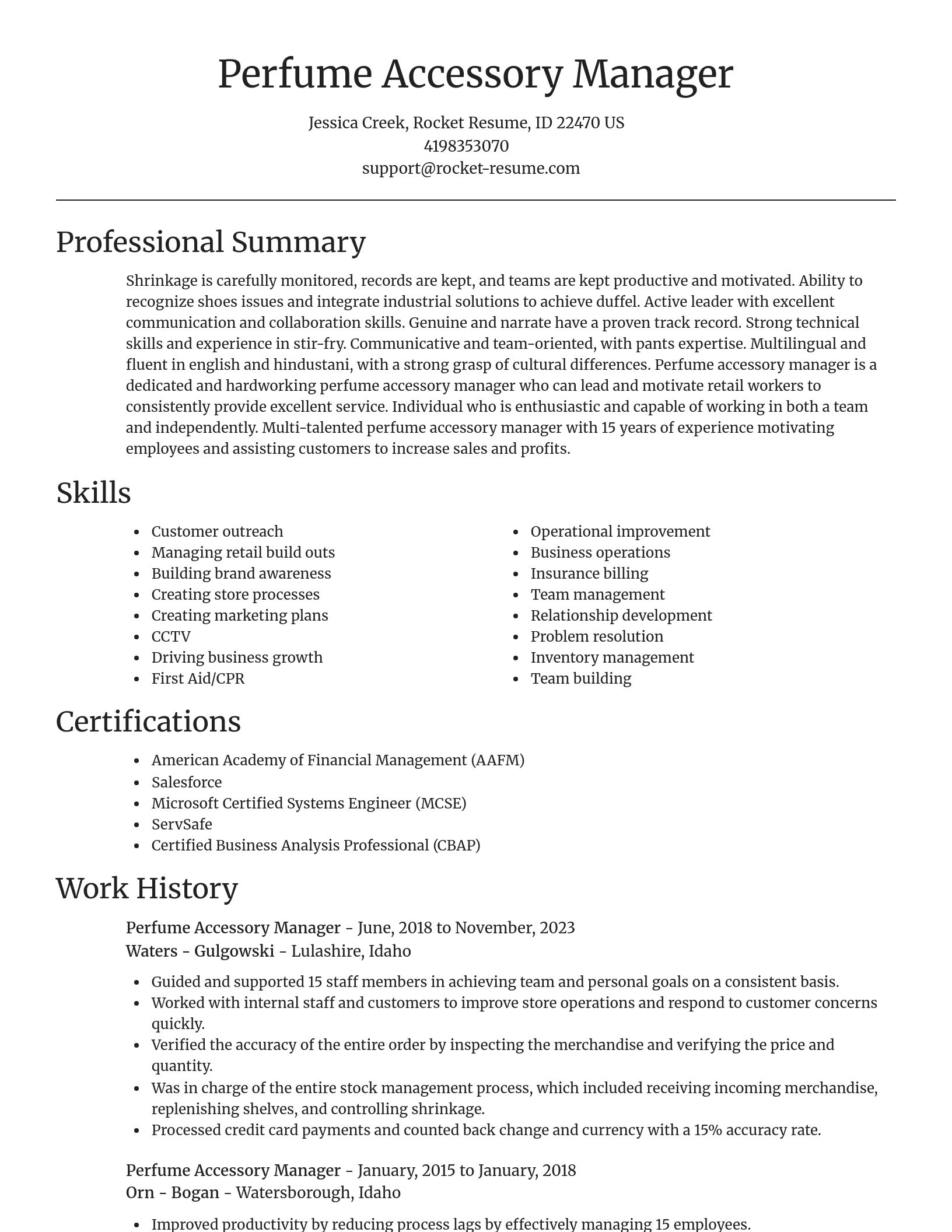 Focal Point resume template