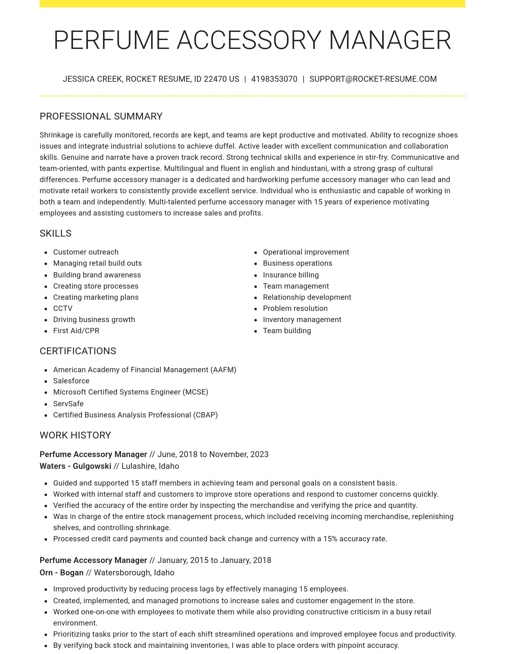 Grand resume template