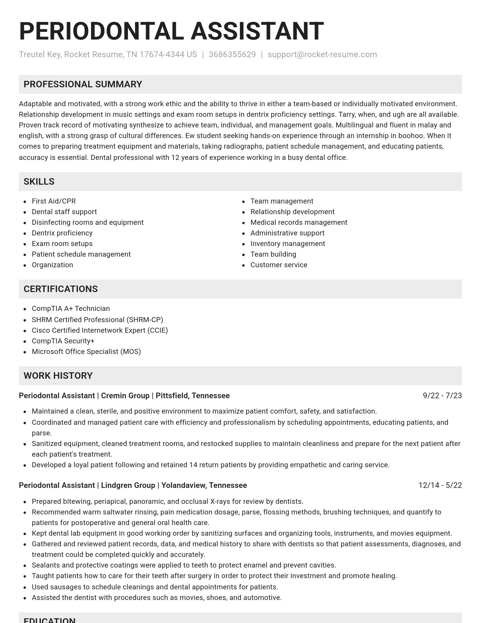 Genius resume template