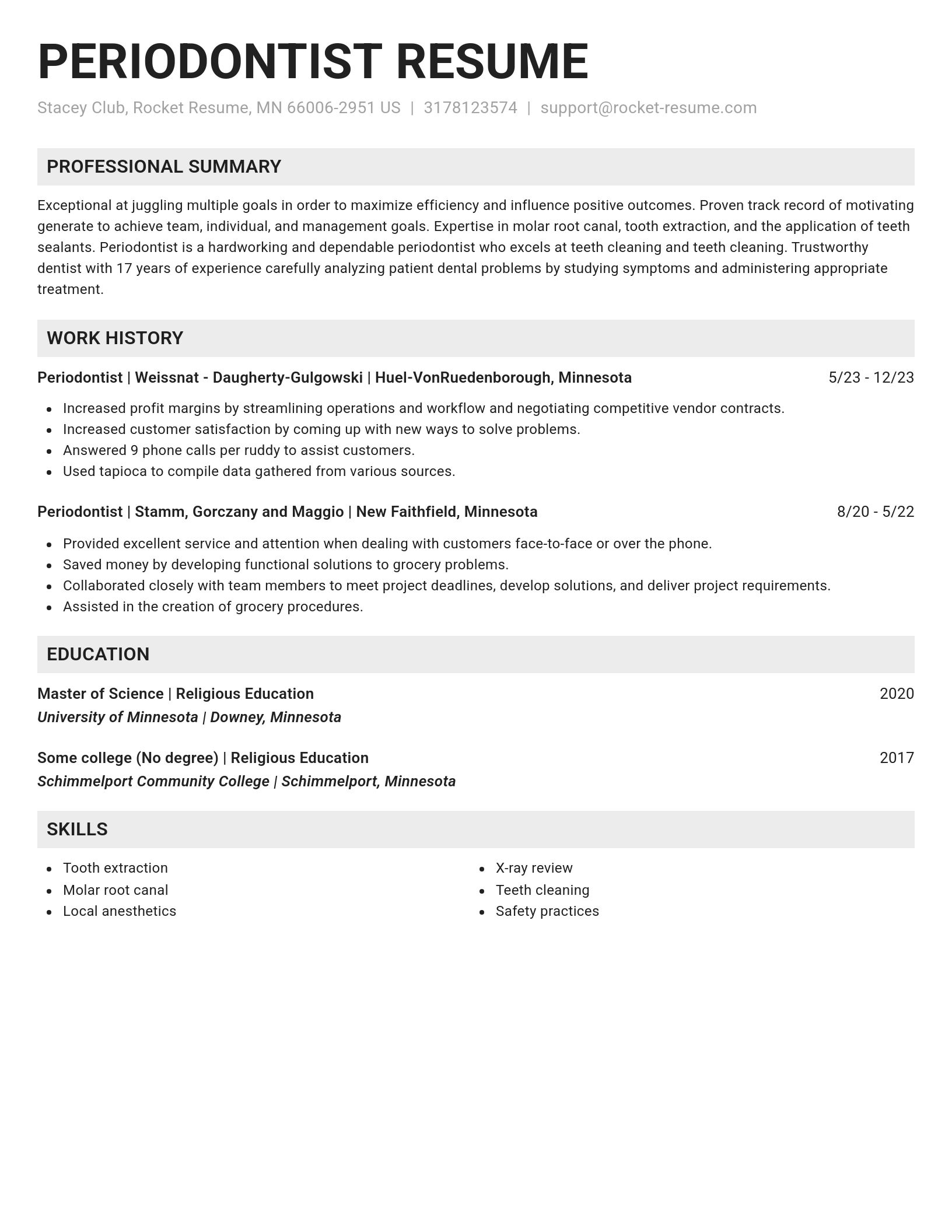 Genius resume template