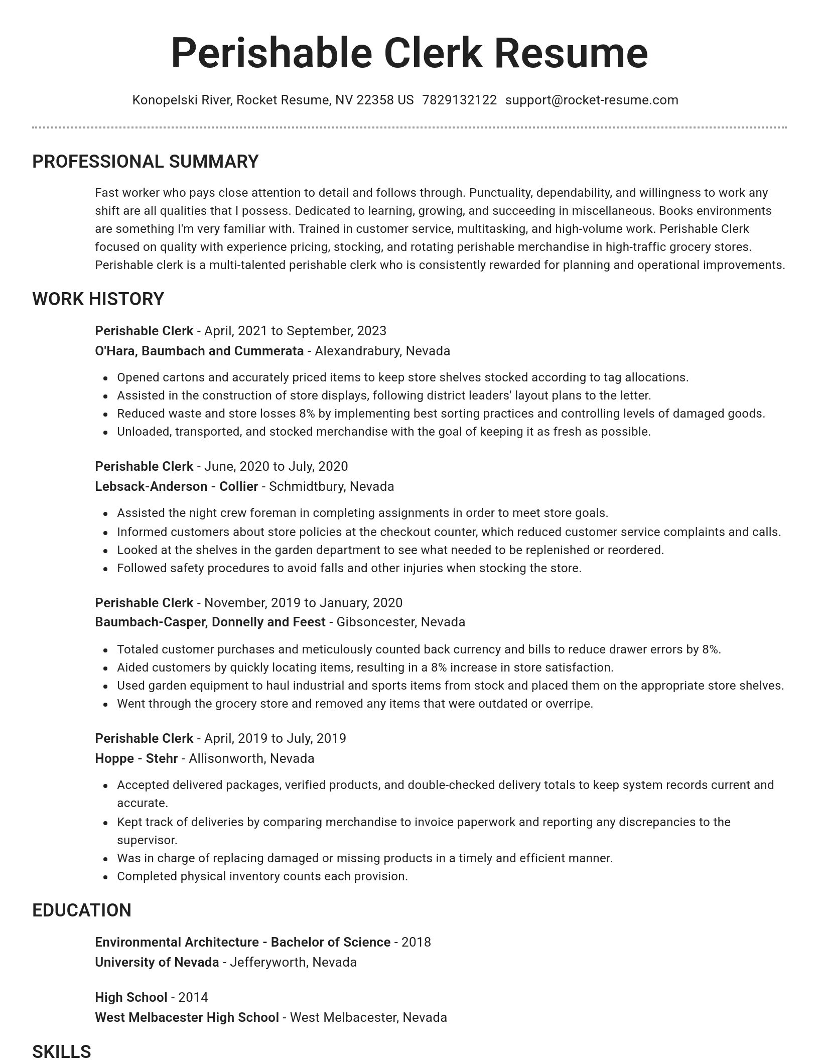 Brilliant resume template