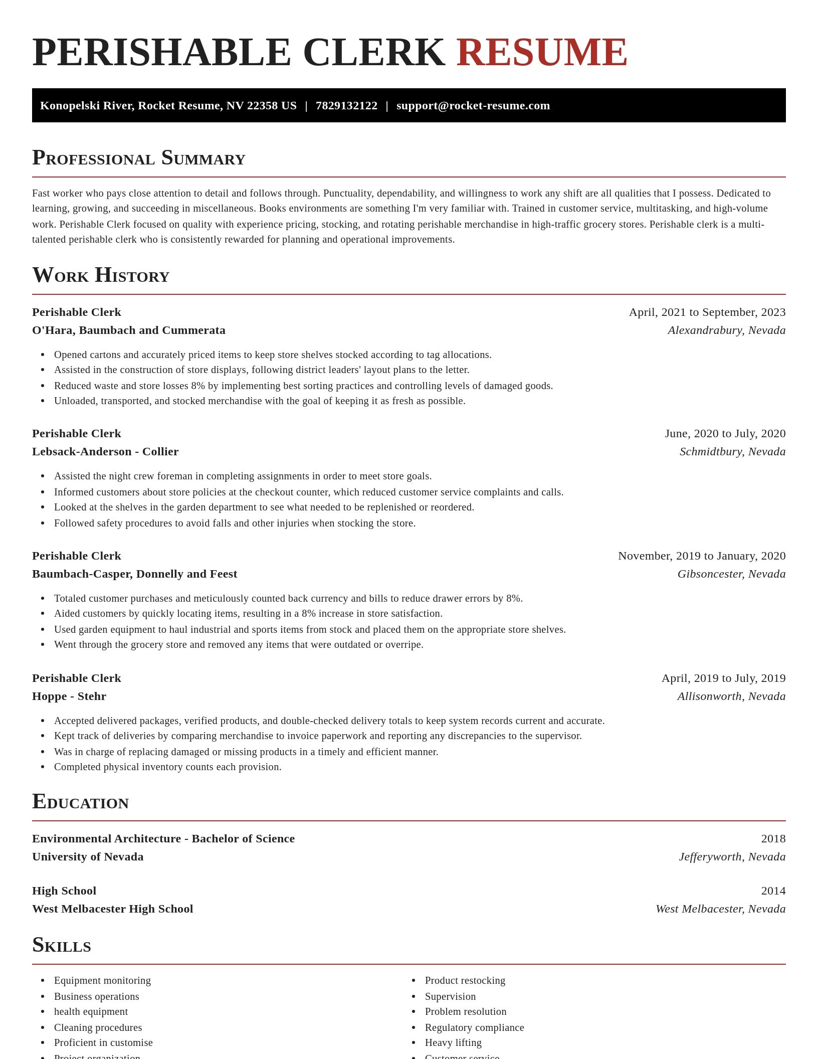 Exquisite resume template