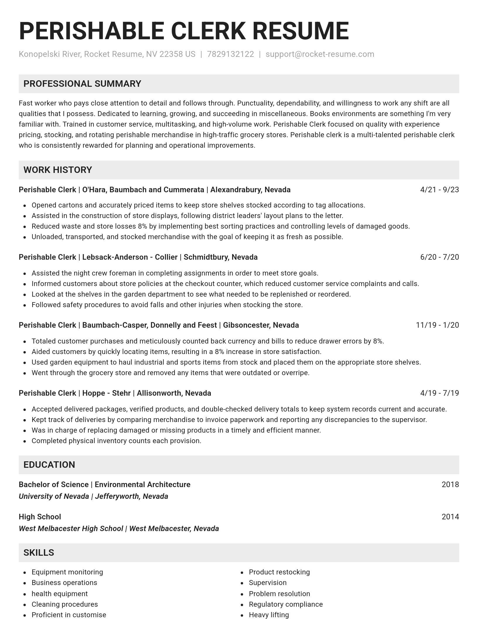 Genius resume template