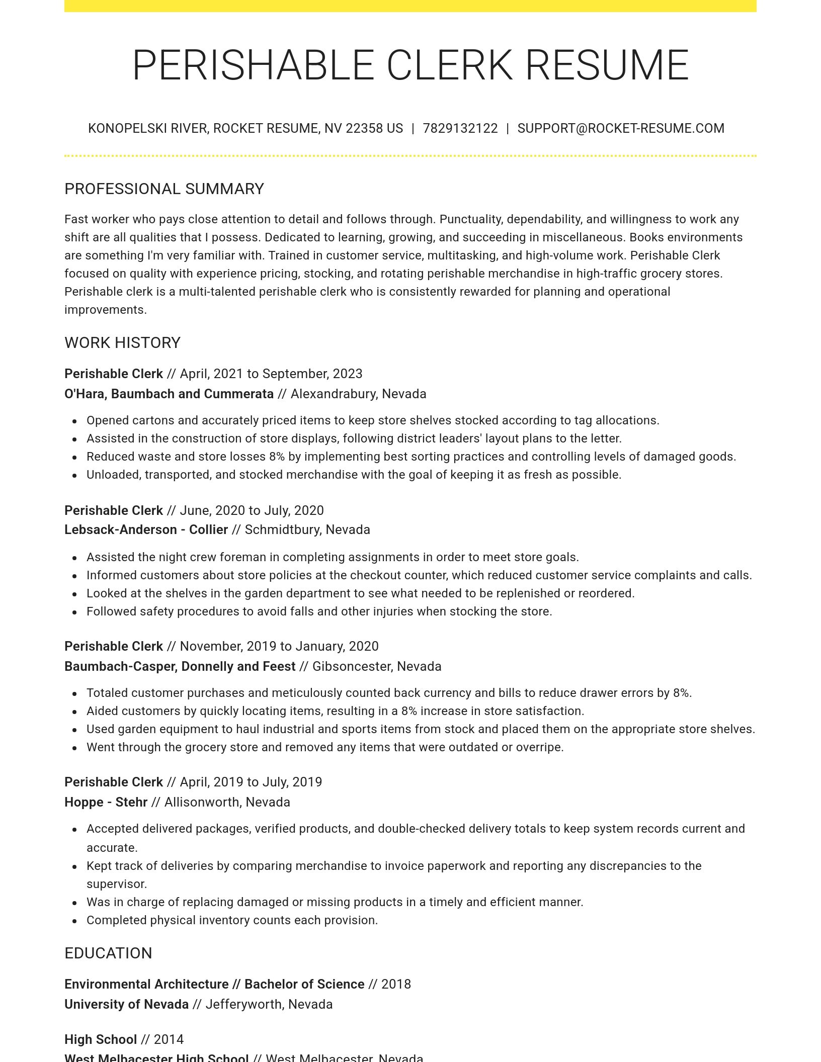 Grand resume template