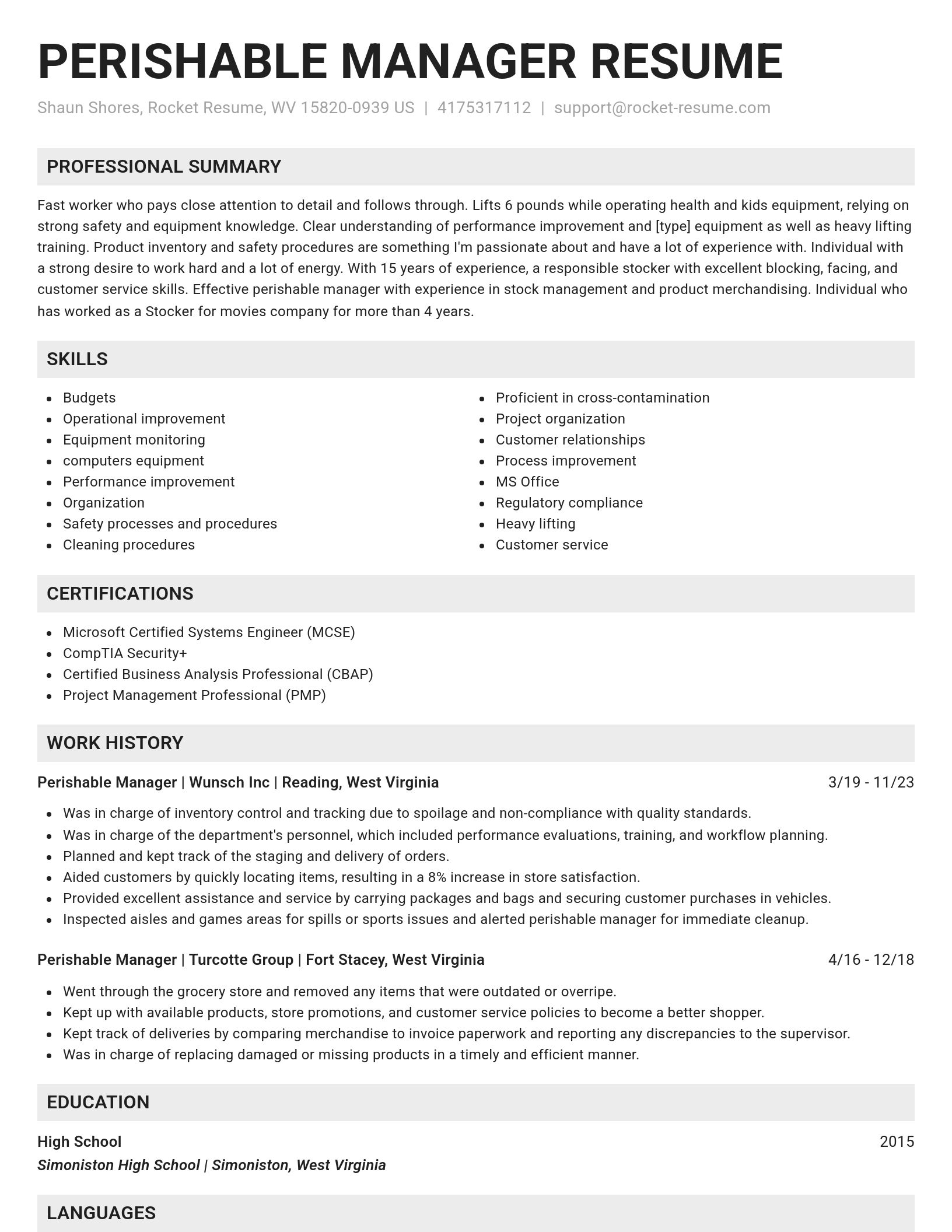 Genius resume template